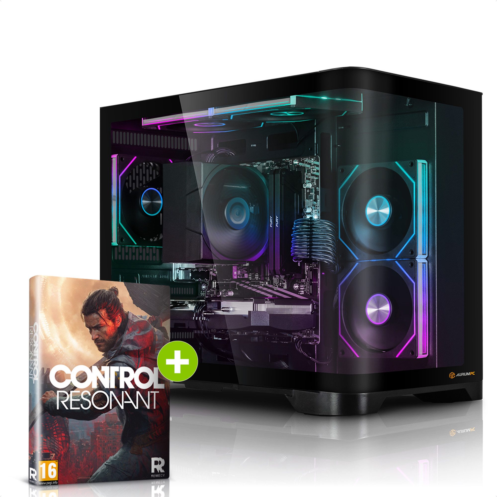 AurumPC R7 5700X mit RTX5070 12GB und 32GB DDR4 RAM Gaming-PC (AMD Ryzen 7 5700X, GeForce RTX 5070, 32 GB RAM, 1000 GB SSD, Luftkühlung, Windows 11, WLAN)