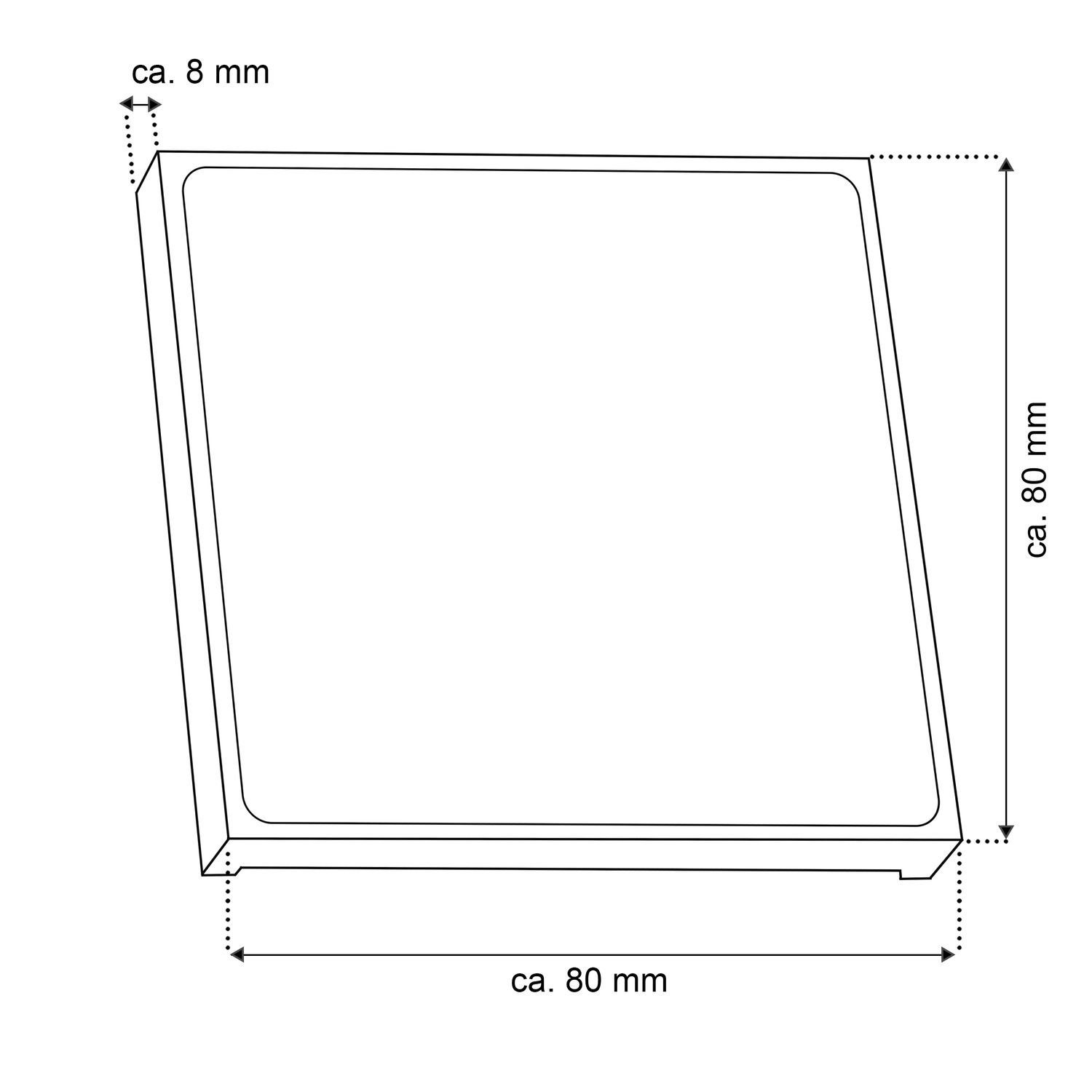 LED + EDGE Einbaustrahler LED Treppenbeleuchtung Schalterdose LEDANDO Warmweiß eckig für RGB Wifi