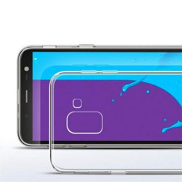 CoolGadget Handyhülle Transparent Ultra Slim Case für Samsung Galaxy J6 2018 5,6 Zoll, Silikon Hülle Dünne Schutzhülle für Samsung J6 Hülle