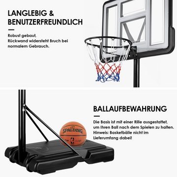 TLGREEN Basketballständer Höhenverstellbarer Basketballständer, Transportable Basketballständer mit Rollen