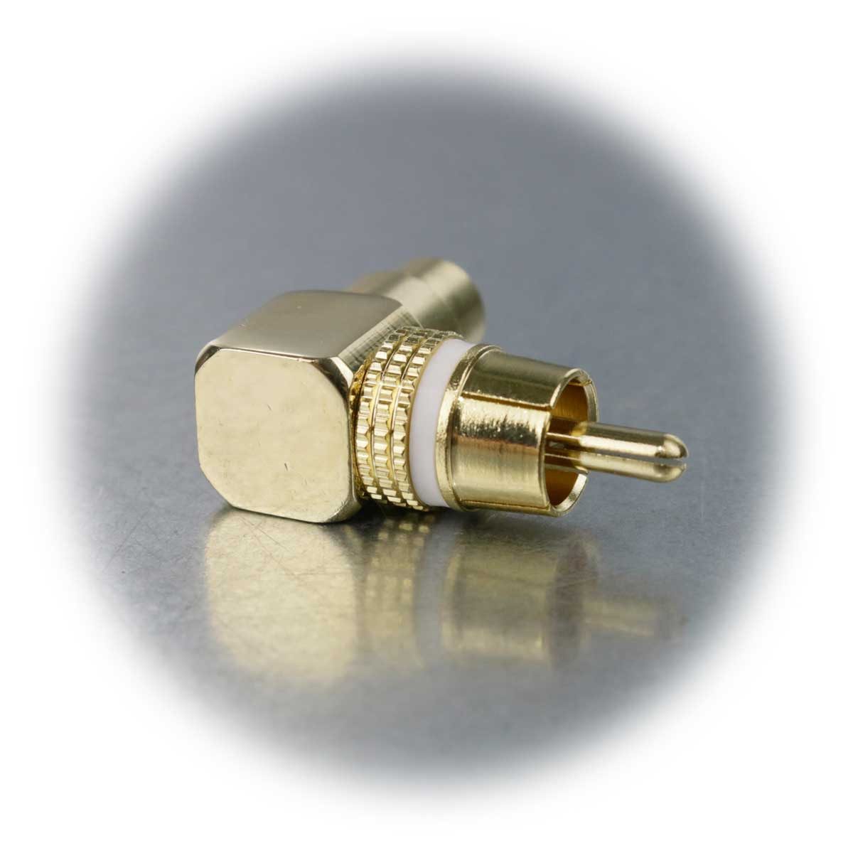 Dynavox Cinch-Stecker Cinch-Kupplung, 2er Set, vergoldet, abgewinkelt