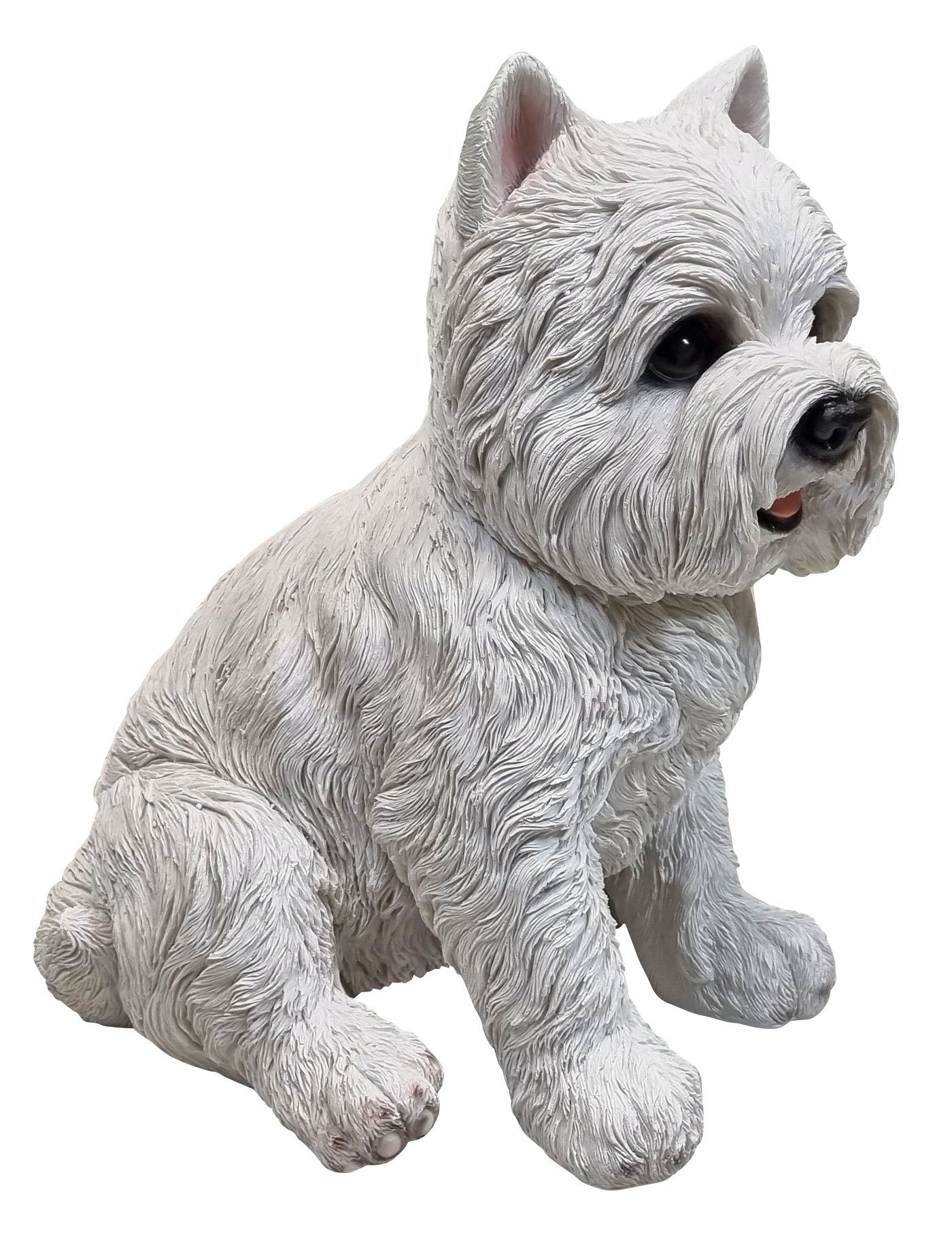 Terrier lebensecht St), Gartenfigur (1 Plus Gartendeko, Fachhandel West Deko-Figur Highland Westi,