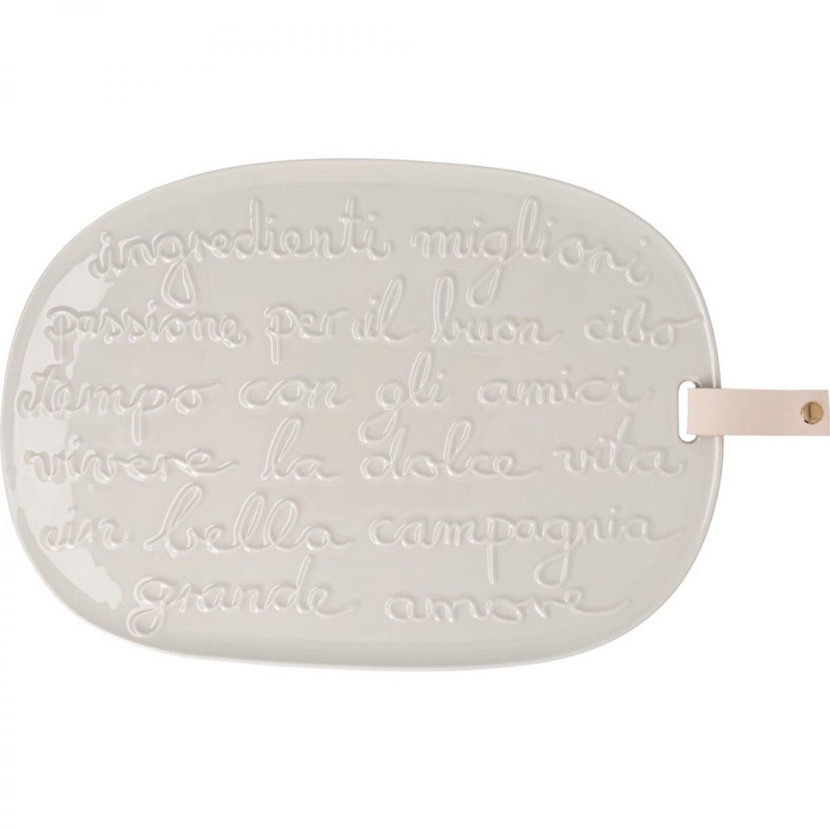 Räder Servierplatte Design Serviertablett Vivere La Dolce Vita (31,5x22,2x1cm)
