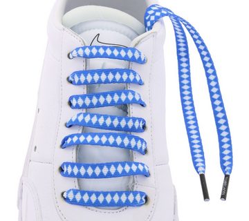 Tubelaces Schnürsenkel TubeLaces Schuhe Schuhbänder moderne Schnürsenkel Schnürbänder Bayern Blau/Weiß