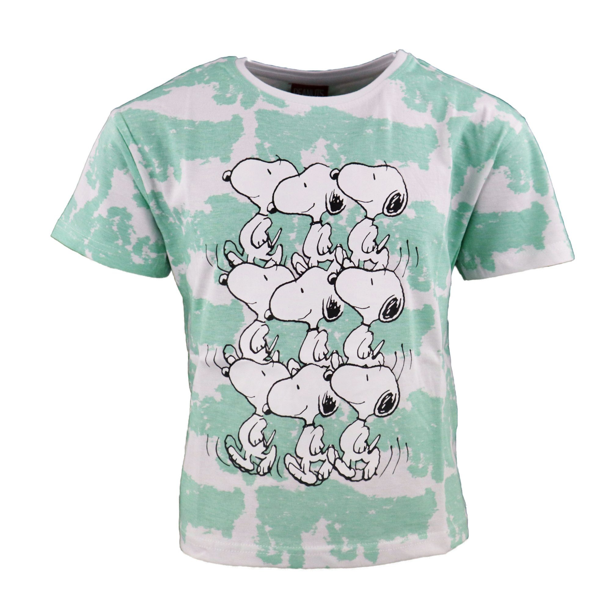 Snoopy Print-Shirt Snoopy Kinder Jugend Mädchen T-Shirt Shirt Gr. 134 bis 164, 100% baumwolle Grün