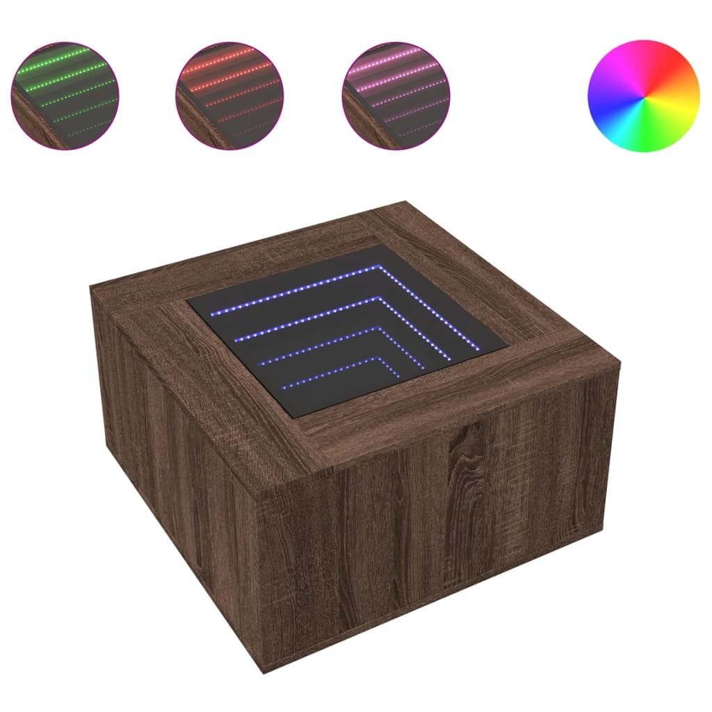 vidaXL Couchtisch LED-Couchtisch Braun Eichen-Optik 60x60x40 günstig online kaufen