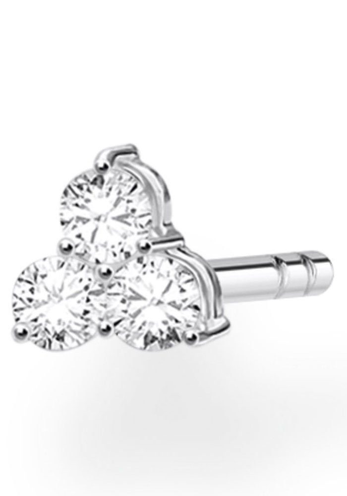 THOMAS SABO Single-Ohrstecker weiße Steine silber, mit Zirkonia (synth)