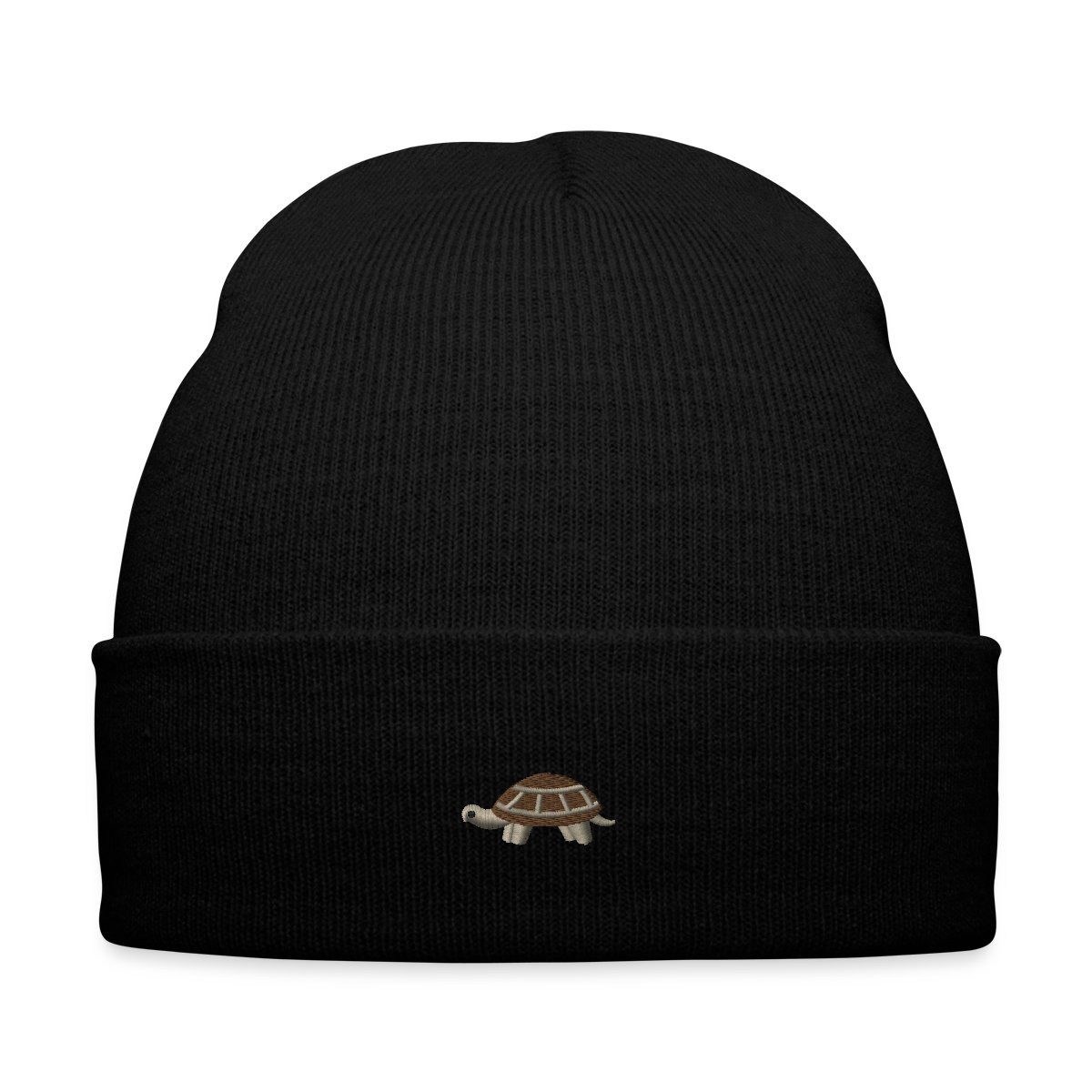 Spreadshirt Beanie Gestickte Schildkröte Für Slow-Life-Fans Bestickte Wintermütze (1-St)