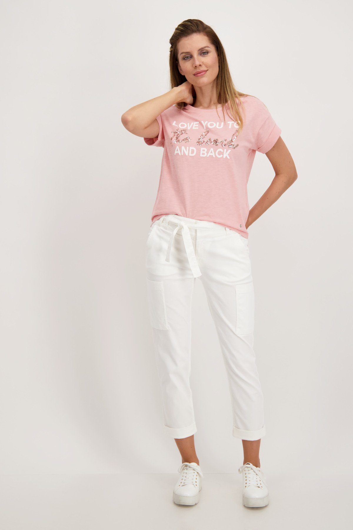 Monari Cargohose ⅞-Hose im Cargo-Style mit Gürtel