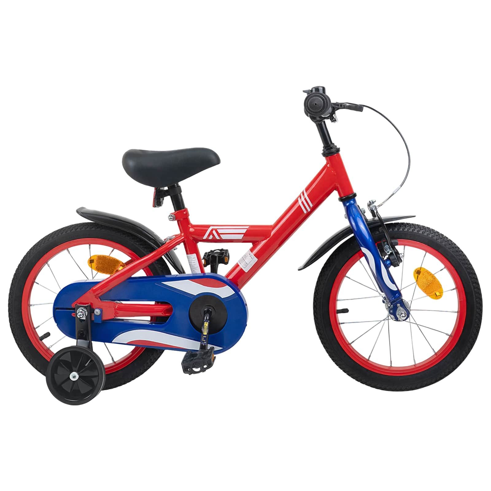 vidaXL Kinderfahrrad 90 x 49 x 67,5 cm Kinderfahrrad 12 Zoll für 2-4 Jahre alt Rot Stützräd