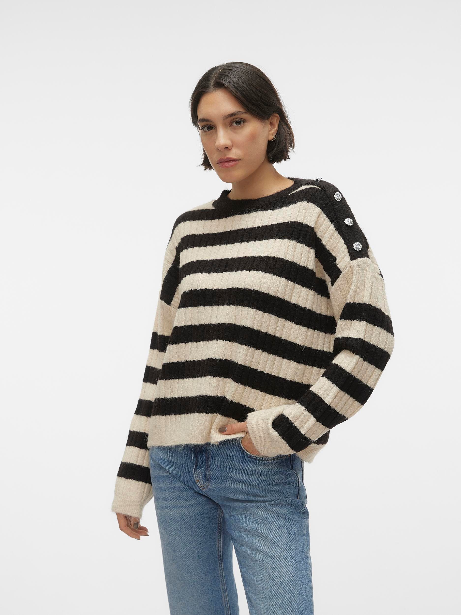 Vero Moda Rundhalspullover VMELYA LS O-NECK günstig online kaufen