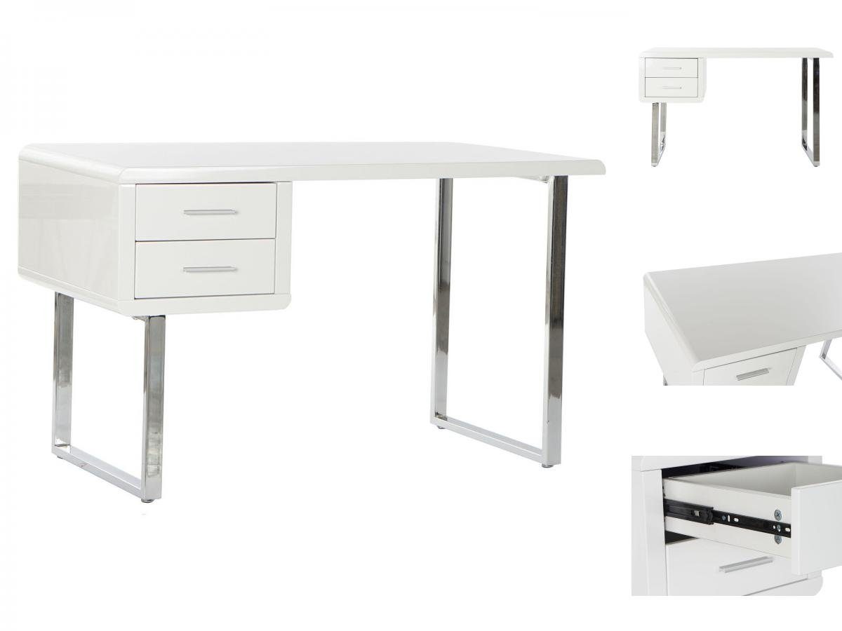 Bigbuy Schreibtisch Schreibtisch Bürotisch Computertisch Arbeitstisch Weiß  Holz MDF 120 x 55 x 76 cm