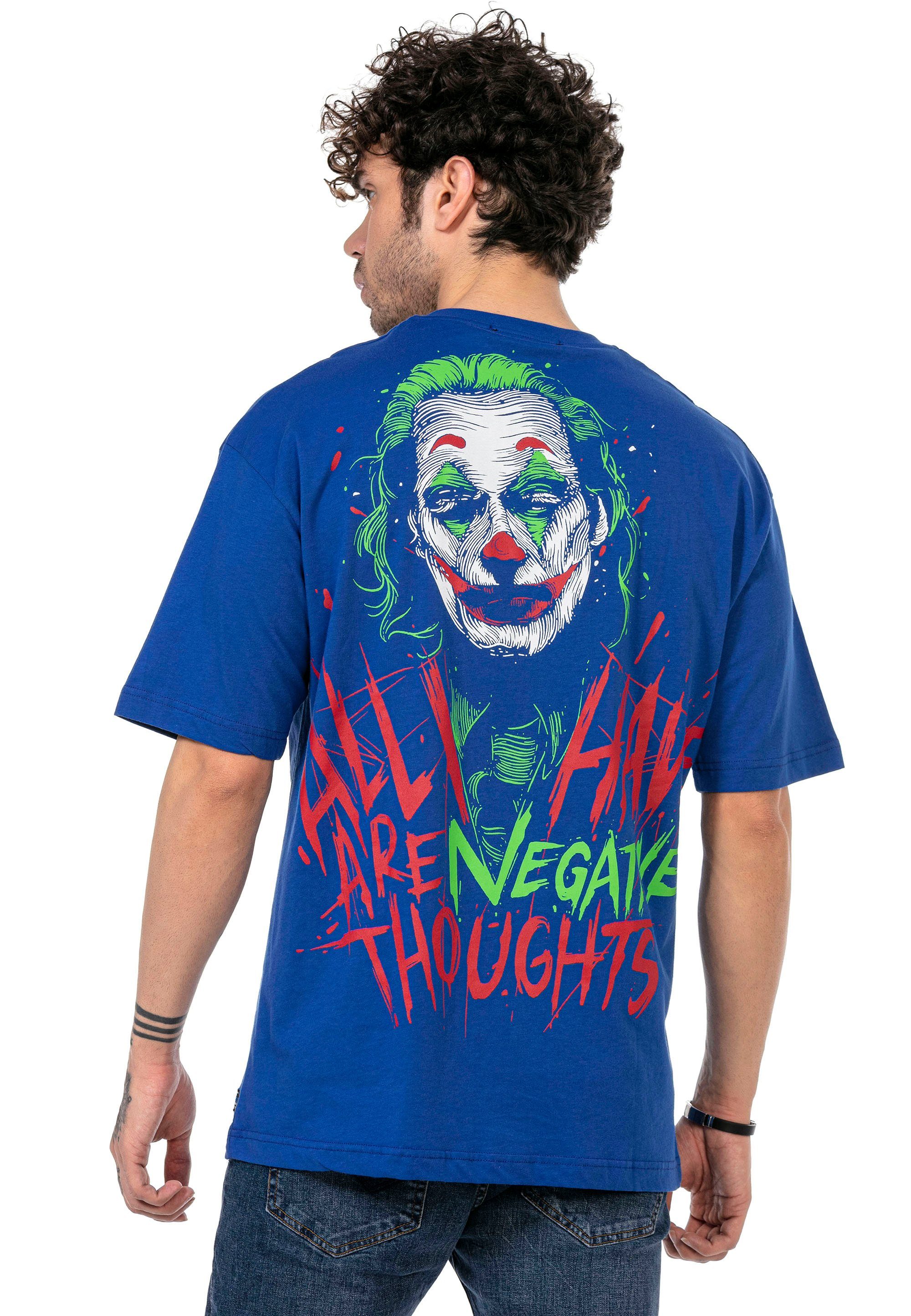 RedBridge T-Shirt Keynes großem mit blau Joker-Motiv Milton
