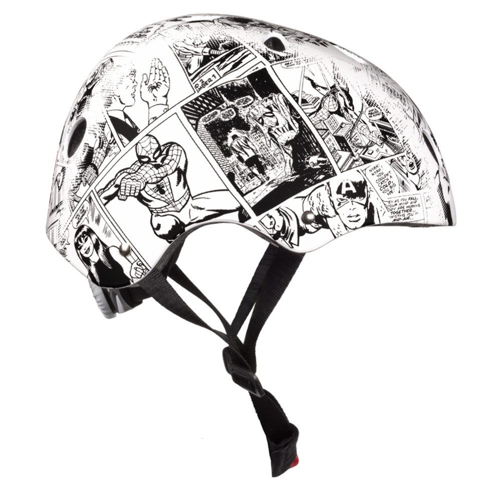 Seven Polska Kinderfahrradhelm Marvel "Avengers Comic", Roller Blades, 52-56cm, ab ca. 6 Jahre
