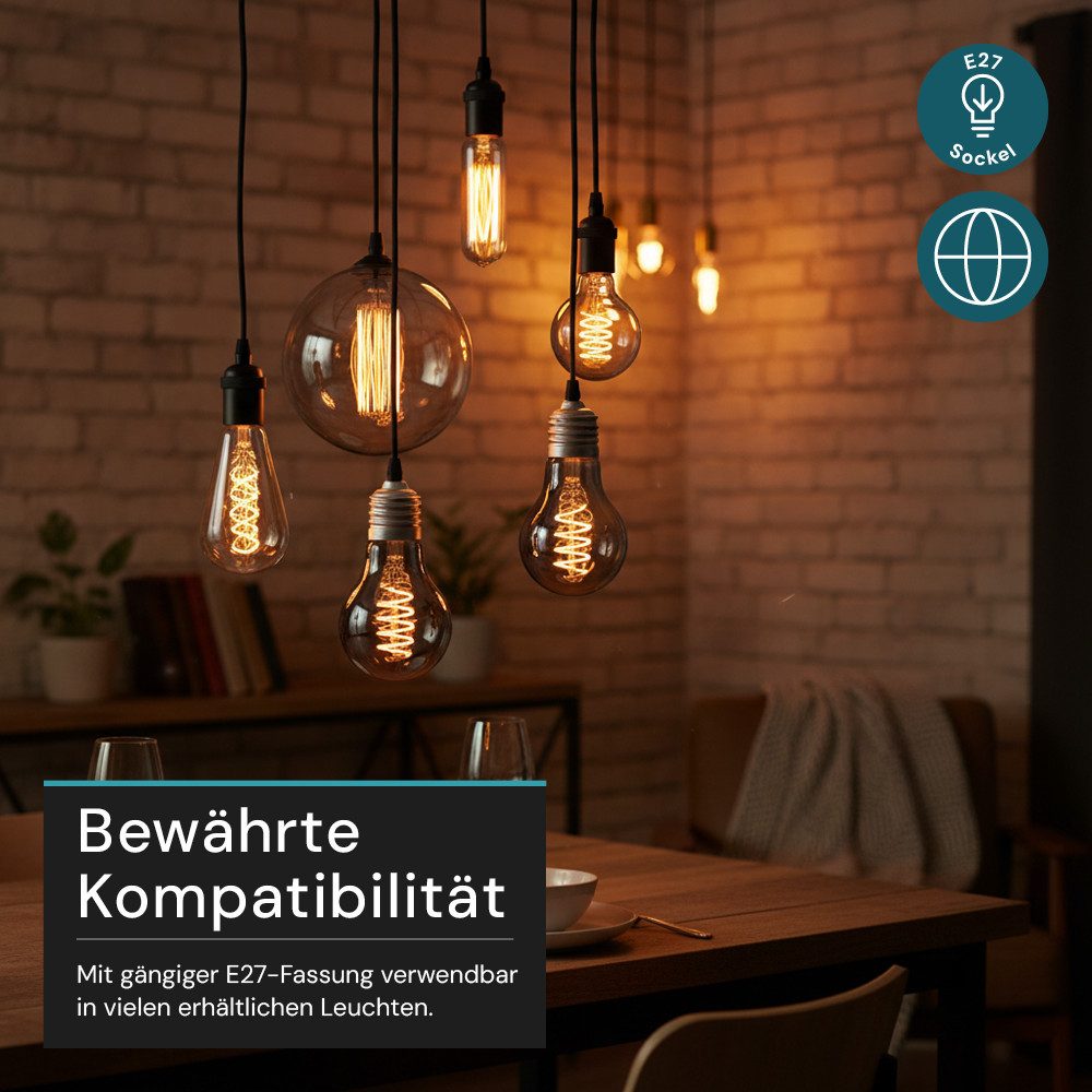 LUXULA LED-Leuchtmittel LUXULA LED-Leuchtmittel E27 4 W 1800 K Warmweiß, E27, Warmweiß – Bild 4 von 5