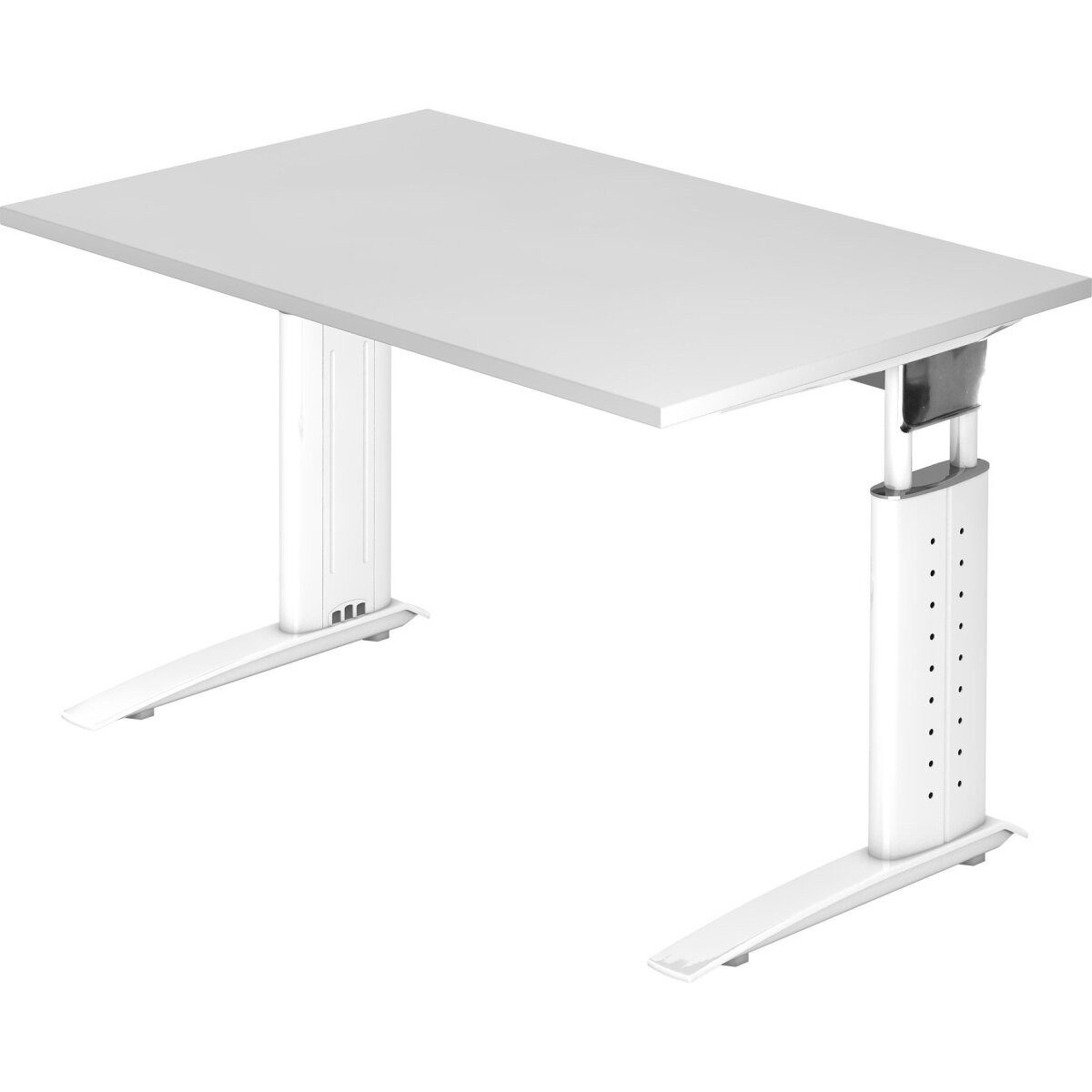 HAMMERBACHER Schreibtisch Schreibtisch C-Fuß 120x80cm Weiß/Weiß