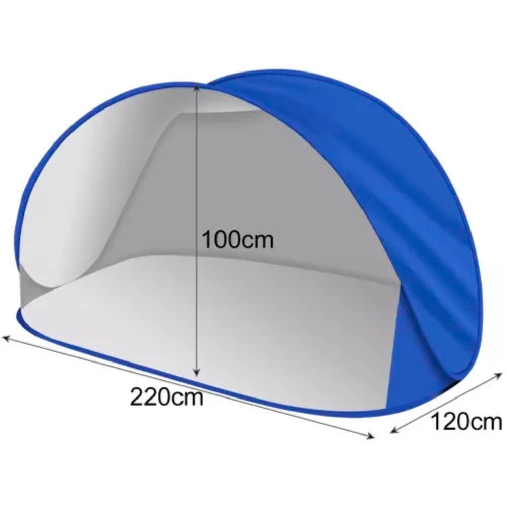 Trizand Strandmuschel Strandzelt Faltbar, Personen: 2 (Spar-Set, 1 tlg., Pop-Up-Mechanismus), Schützt vor Sonne (UV 30), Wind und leichtem Regen
