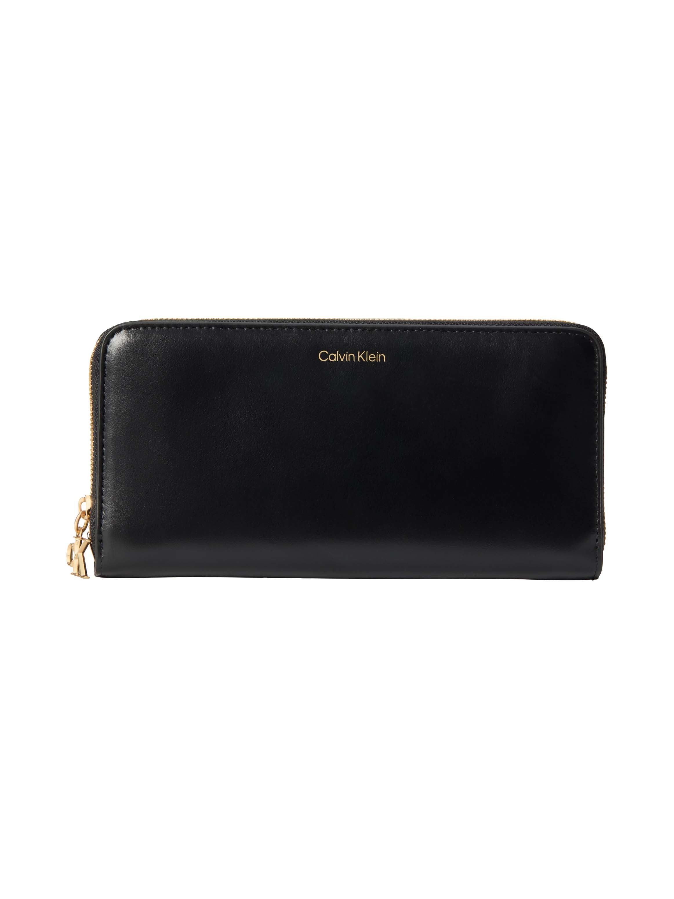Calvin Klein Geldbörse CK PULLER LARGE ZIP AROUND, Damen-Geldbeutel, Portemonnaie, mit Logoschriftzug
