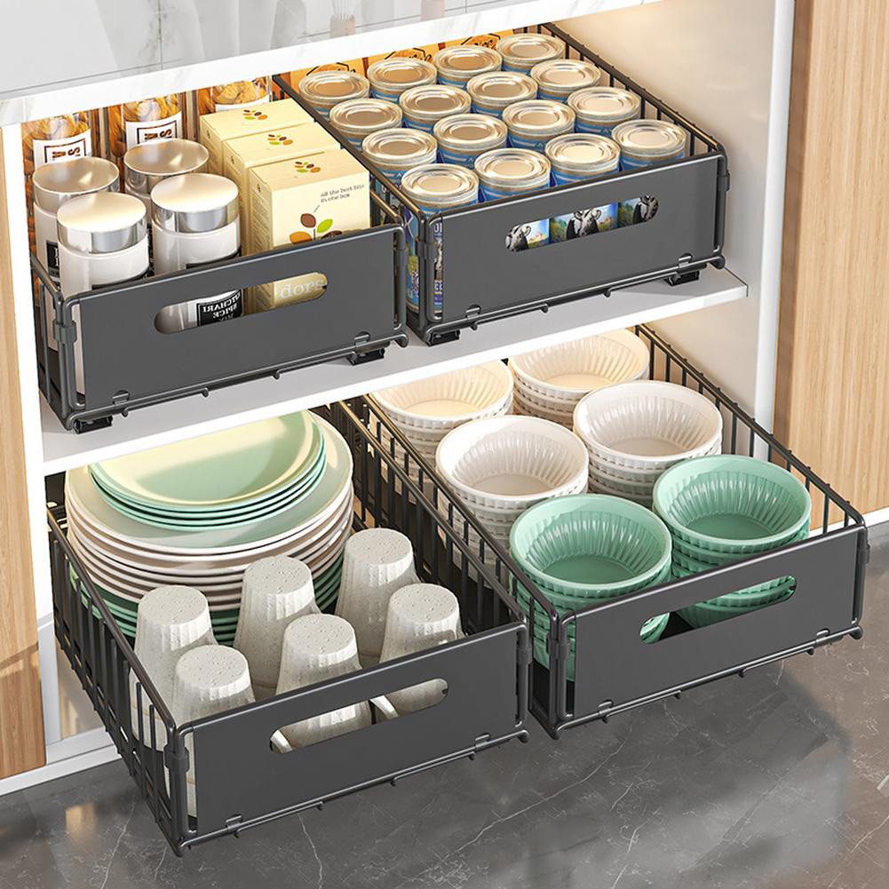 GarveeMore Küchenorganizer-Set 1 Stück Teleskopschublade, Faltbare Schrank Organizer, S, (1-tlg)