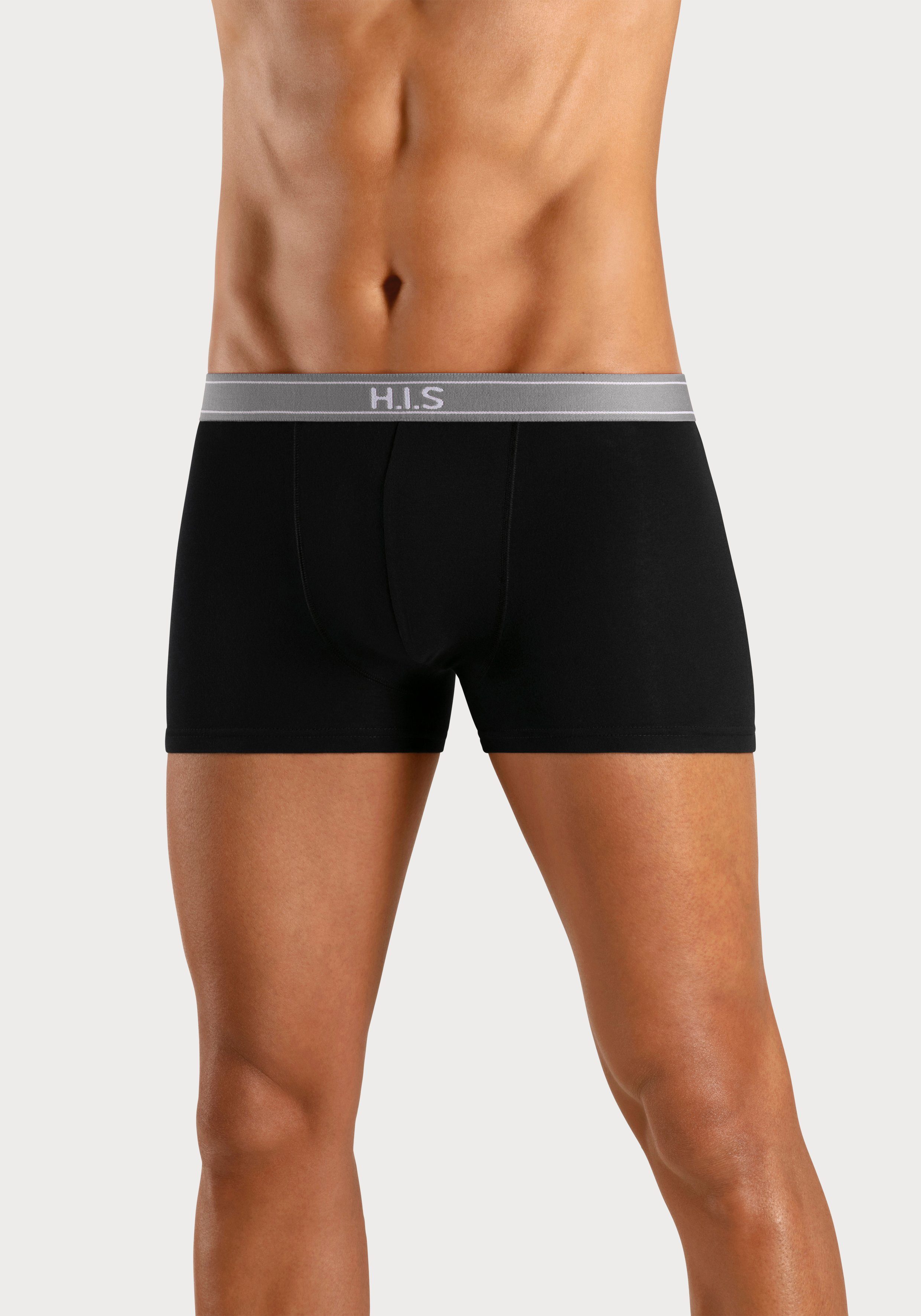 H.I.S Boxer Boxershorts für Herren (Packung, 5-St) mit Steifen und Logo im Bund – Bild 2 von 5
