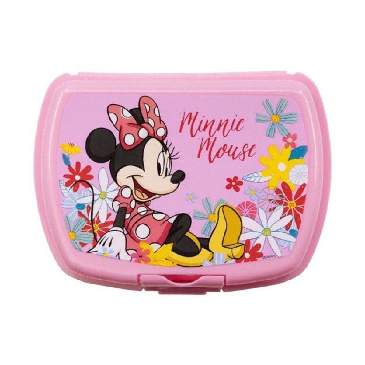 Disney Minnie Mouse Lunchbox Kinder Brotdose für unterwegs und Kindergarten, (Set, 1x Deckel, 1x Schale)