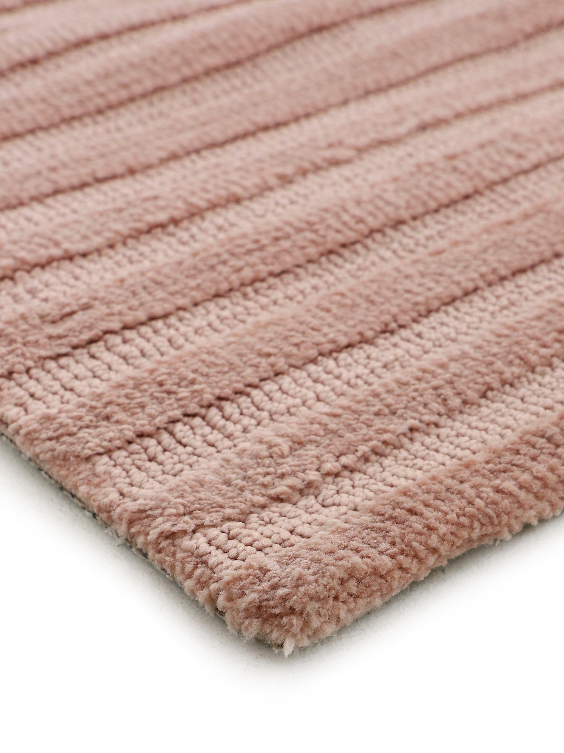 Teppich Holly 4 - Soft mm, Touch rosa weiche rechteckig, 12 Scandi, carpetfine, Wohnzimmer getuftete Hoch-Tief-Struktur, dichte Microfaser Teppich, Höhe: Boho