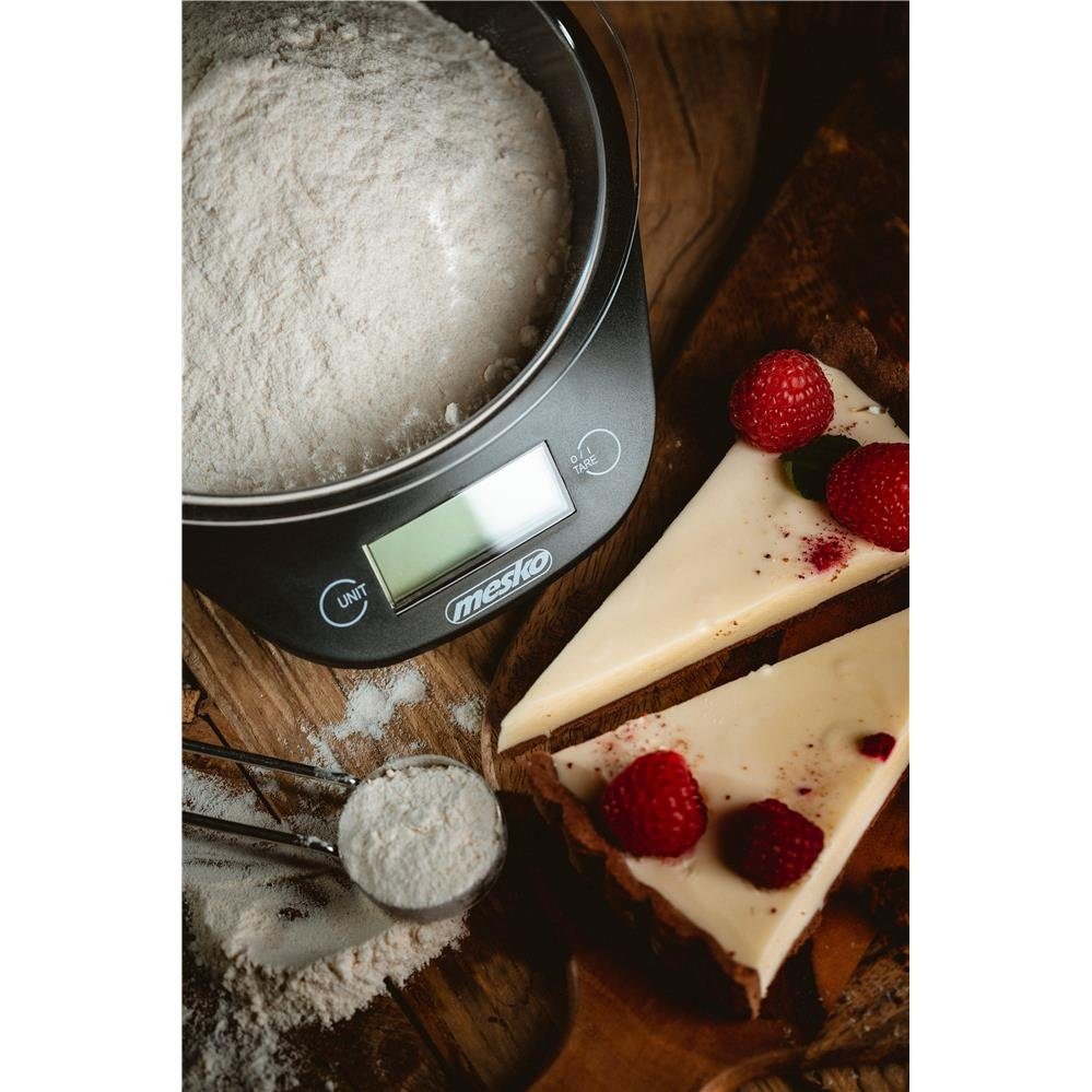 Mesko Küchenwaage MS 3164, digital, mit Schüssel, LCD-Display, Automatische Abschaltung