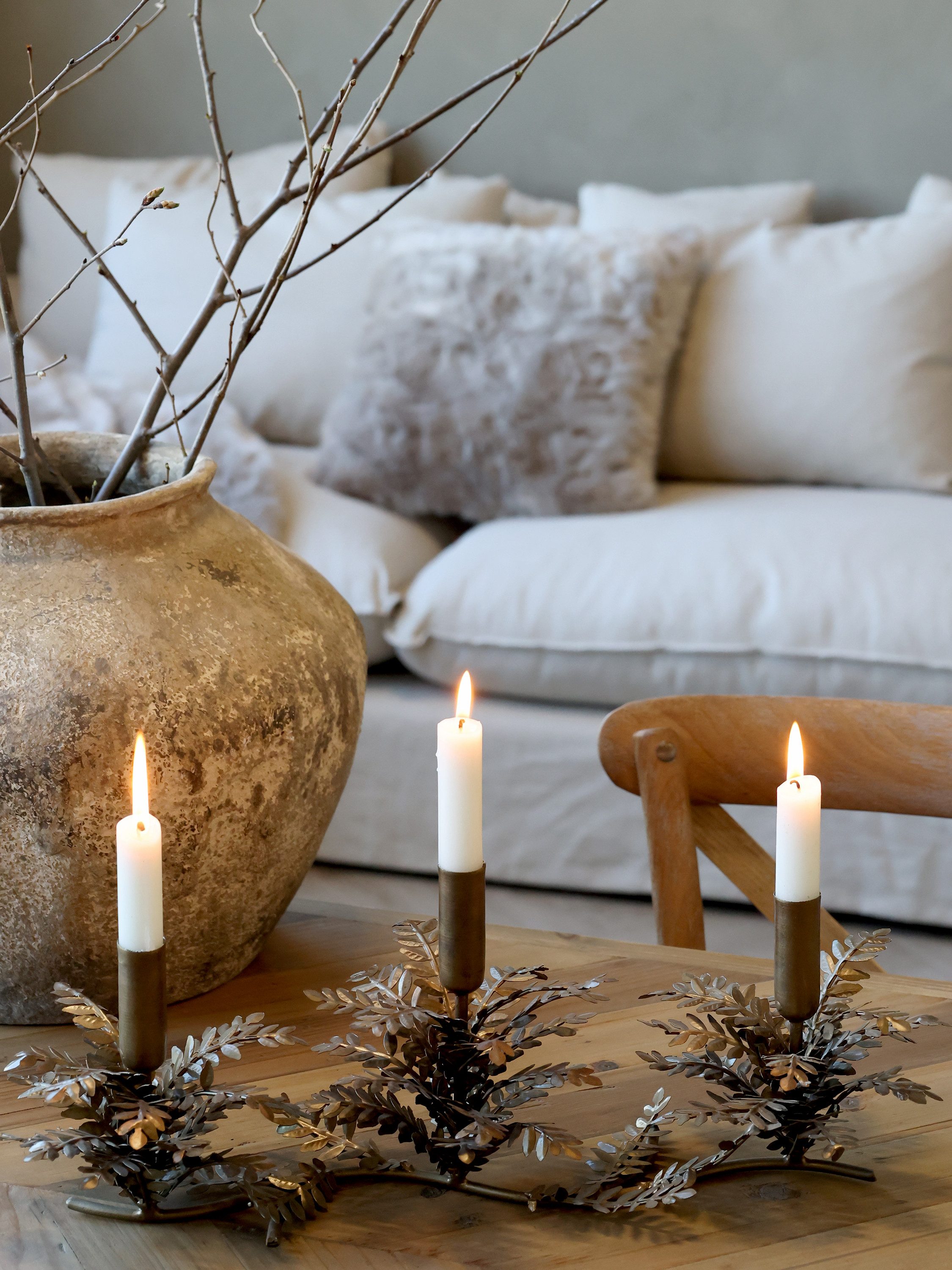 Chic Antique Kerzenhalter Chic Antique Kerzenständer Kerzenhalter mit 3 Halter 47cm 71101213