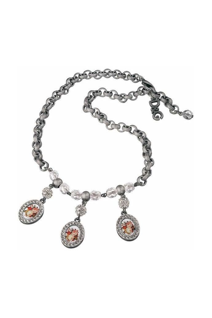 D&G Collier Romantic, aus Edelstahl, vintage, 50cm lang, Zirkonia günstig online kaufen