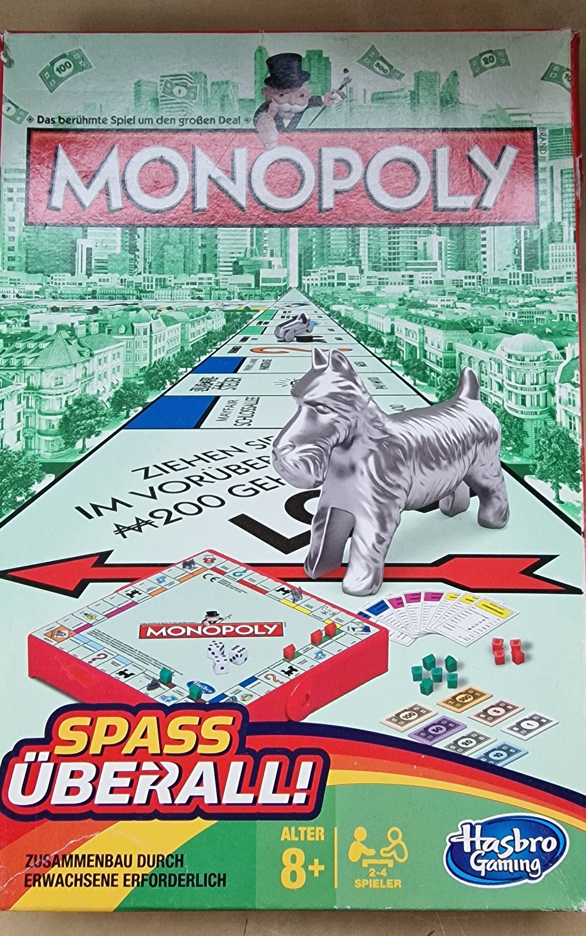 Hasbro Spielesammlung, Gesellschaftsspiel, Famielenspiel Monopoly, Reisespiel