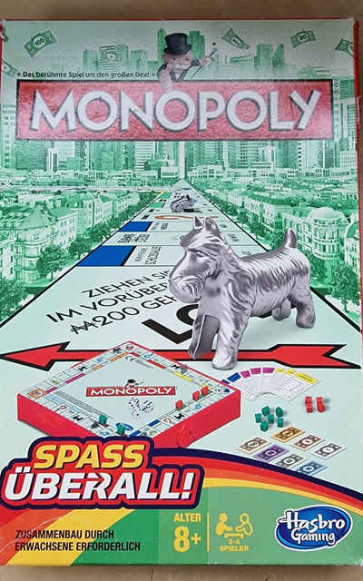 Hasbro Spielesammlung, Gesellschaftsspiel, Famielenspiel Monopoly, Reisespiel