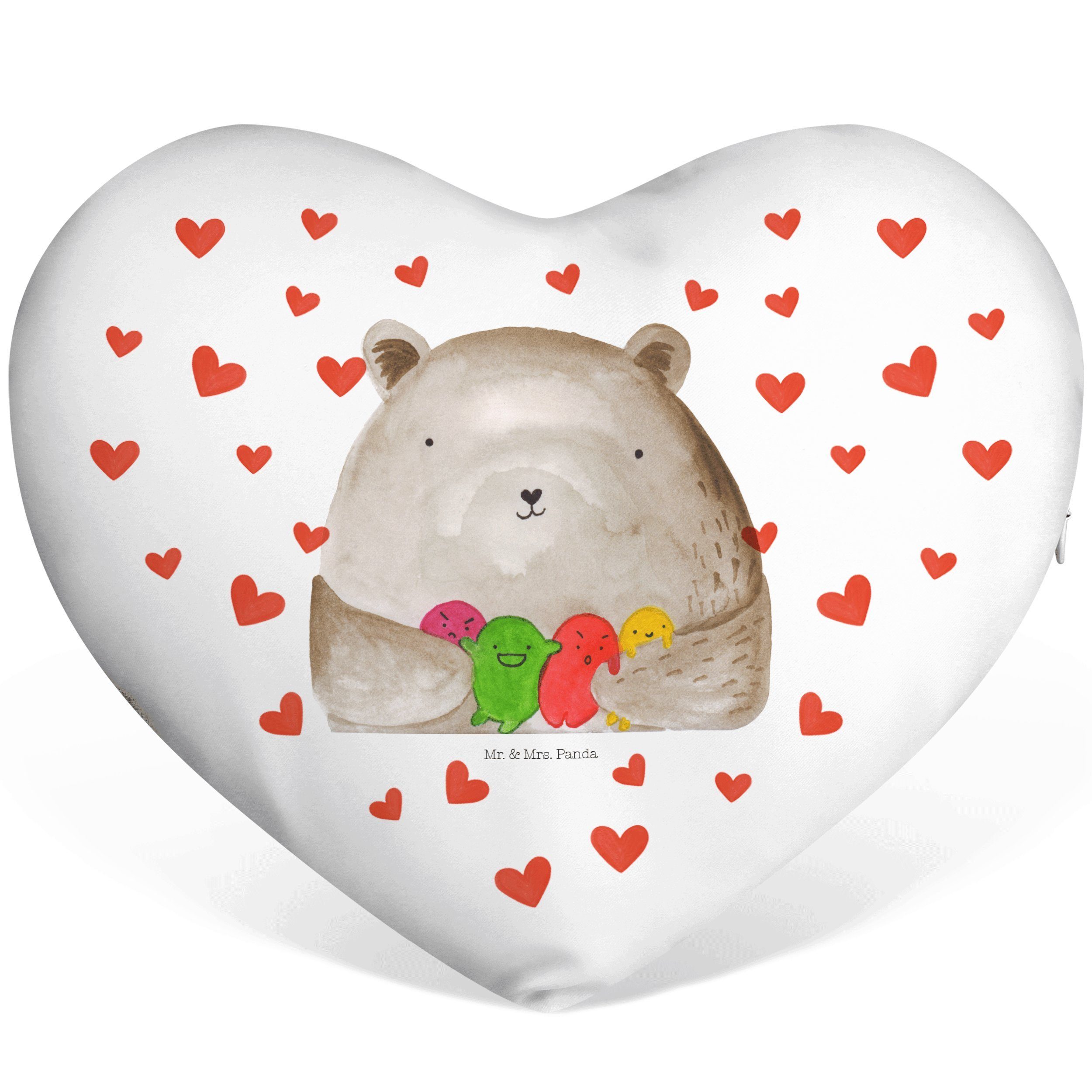 Mr. & Mrs. Geschenk, Panda Teddybär, Gefühl Bär Weiß Durchgedreht, - Dekokissen Kissen, Verrück 