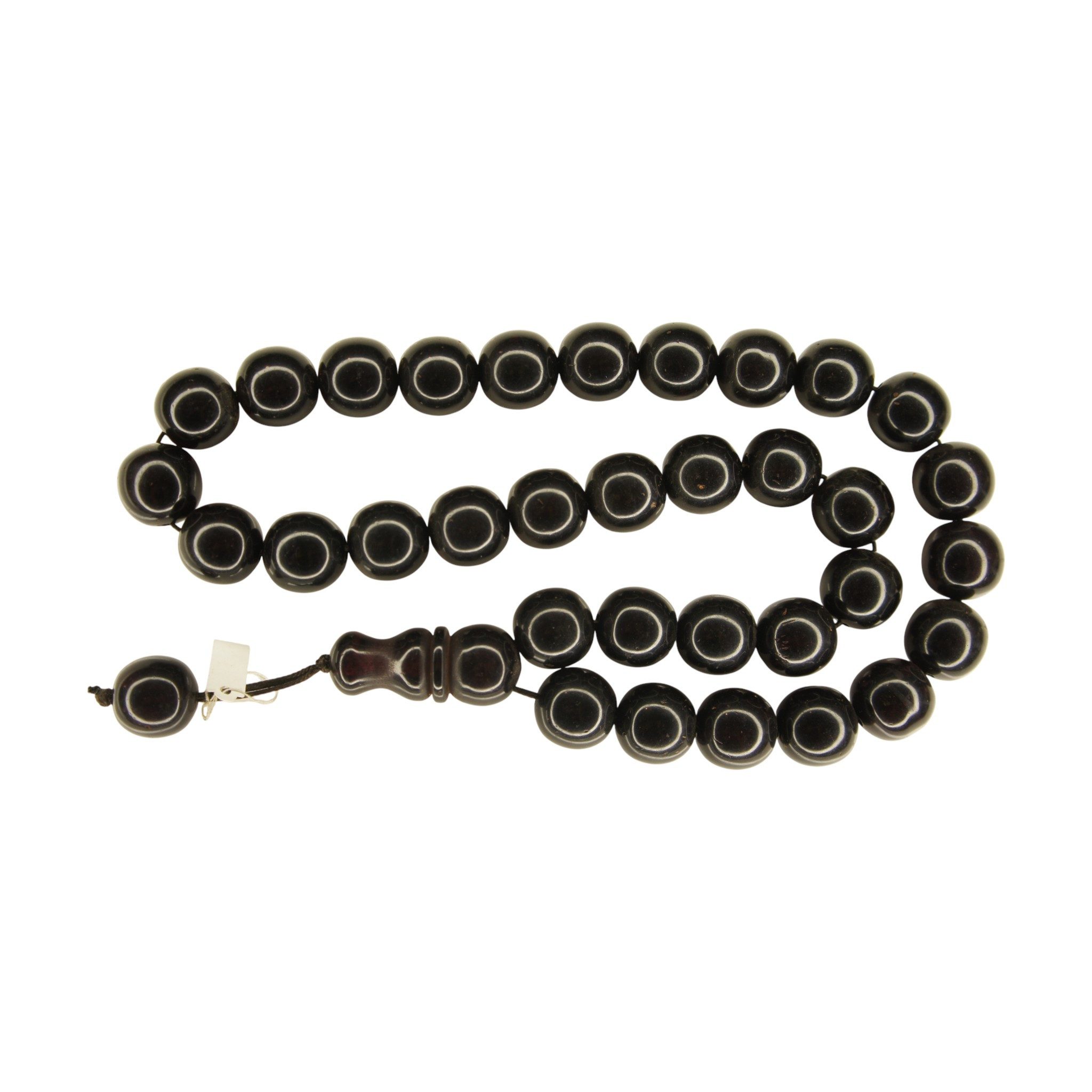 TesbihBid Kettenanhänger Osmanische Katalin Bakalite Gebetskette in Schwarz (Bakalite Subha Ates, Amber Prayerbeads Rosary Faturan, 33-tlg., Die Schnösten Geschenk für Manner), Gebetskette Tesbih Misbaha Tasbeeh