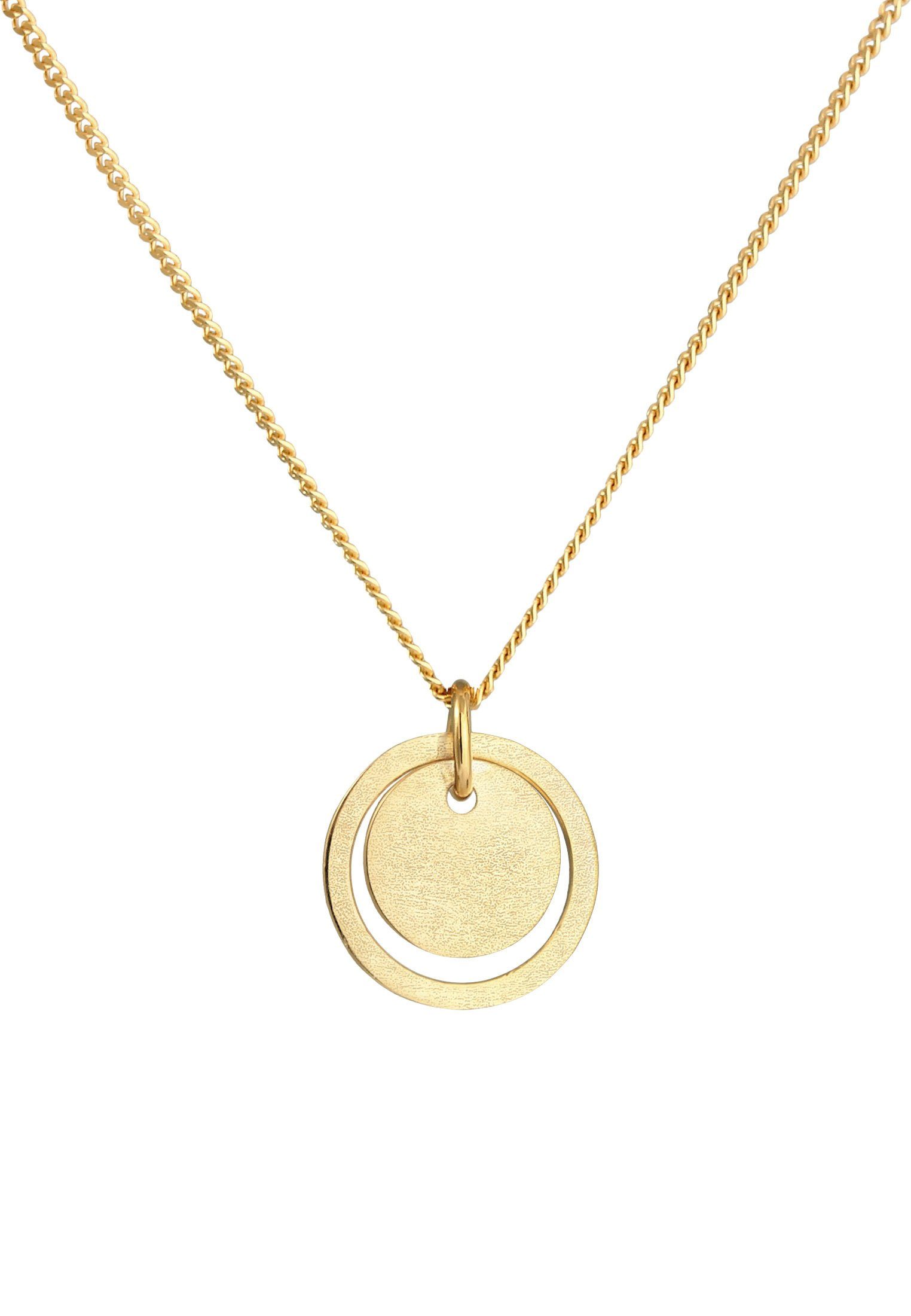 Elli Kette mit Anhänger Kreis Rund Geo Trend Matt 925 Silber günstig online kaufen