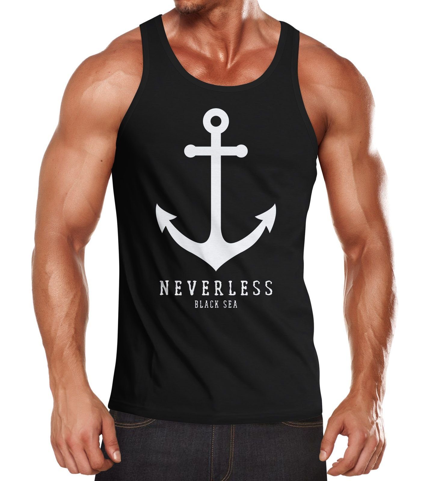 Neverless Tanktop Herren Tank-Top Anker Muskelshirt günstig online kaufen