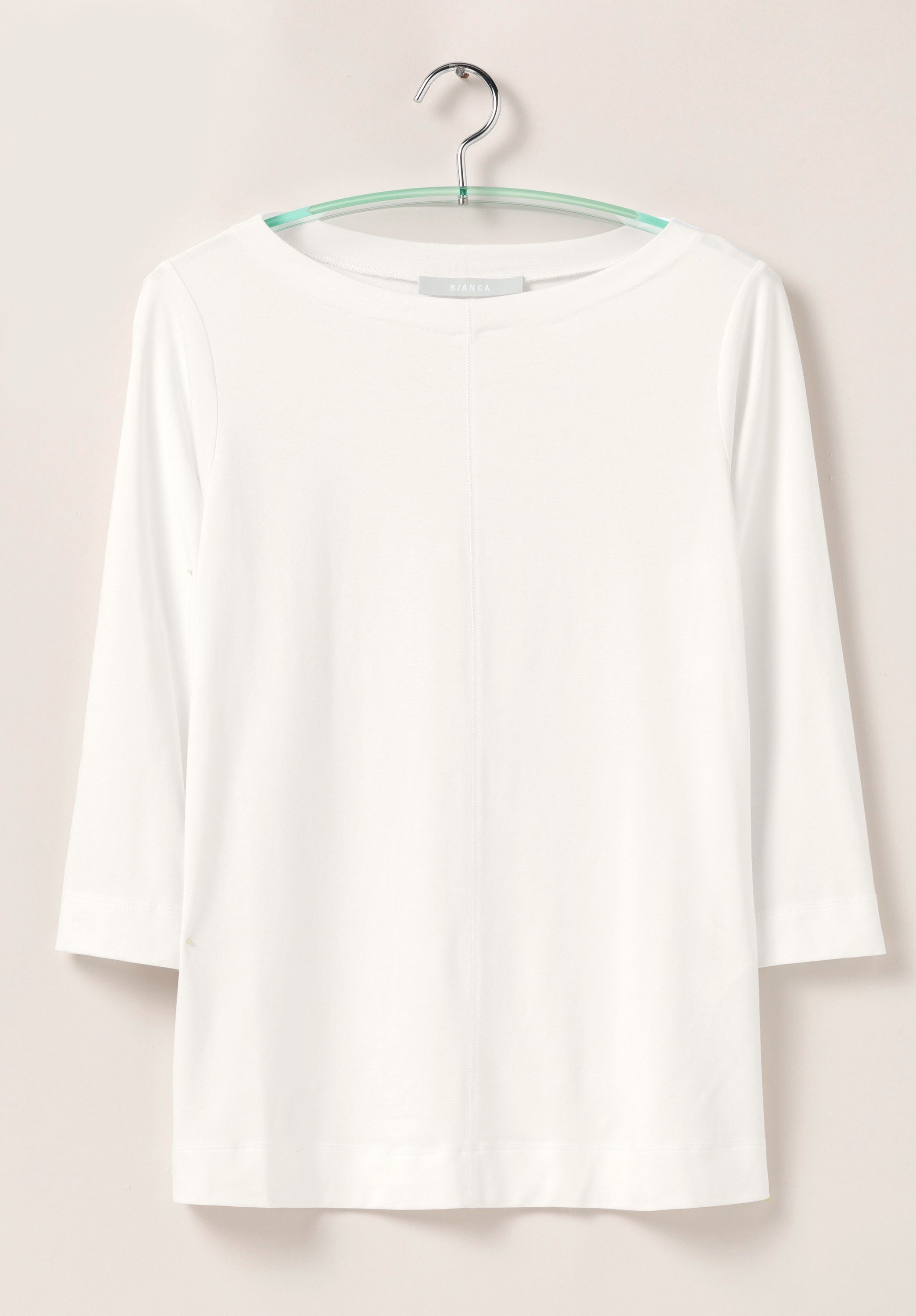 Trendfarben creme und 3/4-Arm-Shirt modernem in DIELLA Look bianca angesagten