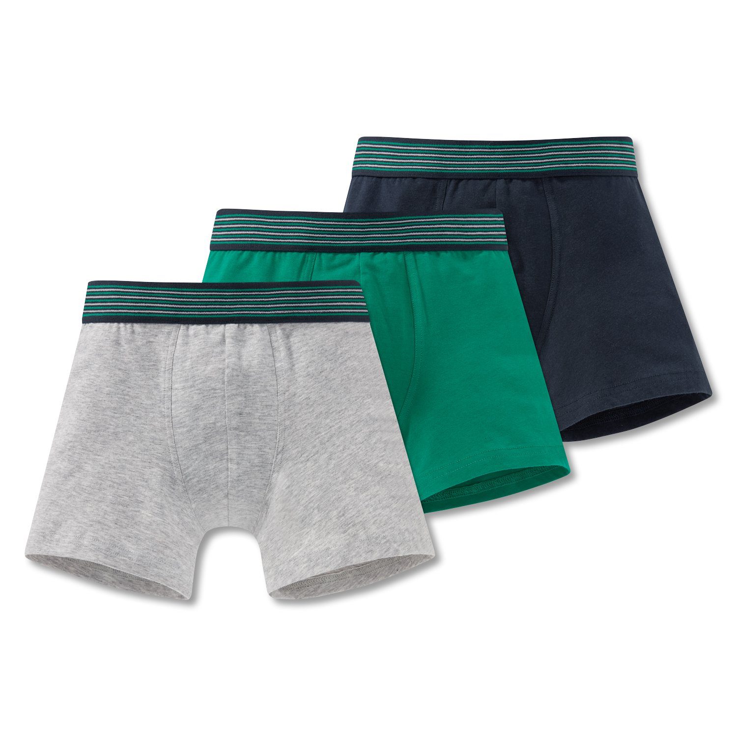 Schiesser Boxershorts Green Power (Set, 3-St) Jungen Shorts Pants, Hip-Shorts Unterhosen, Webgummibund