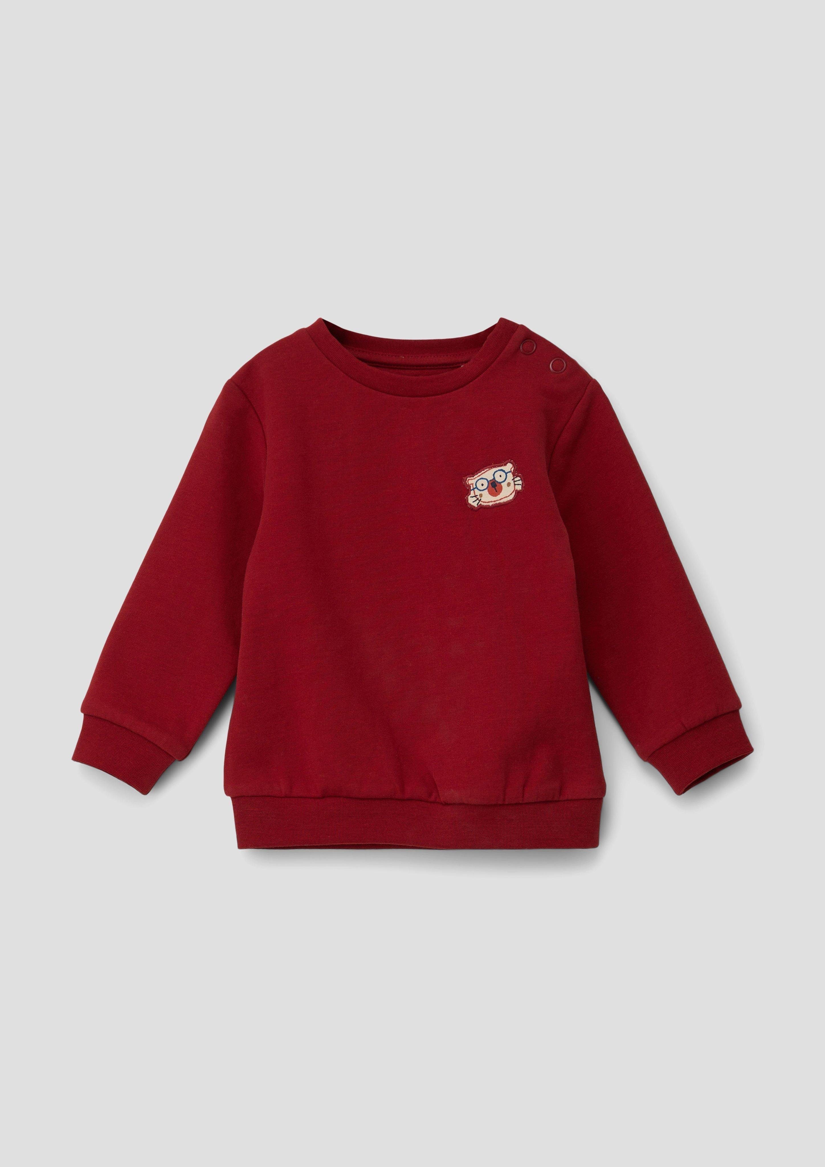 s.Oliver Sweatshirt Sweatshirt aus Baumwollstretch Applikation