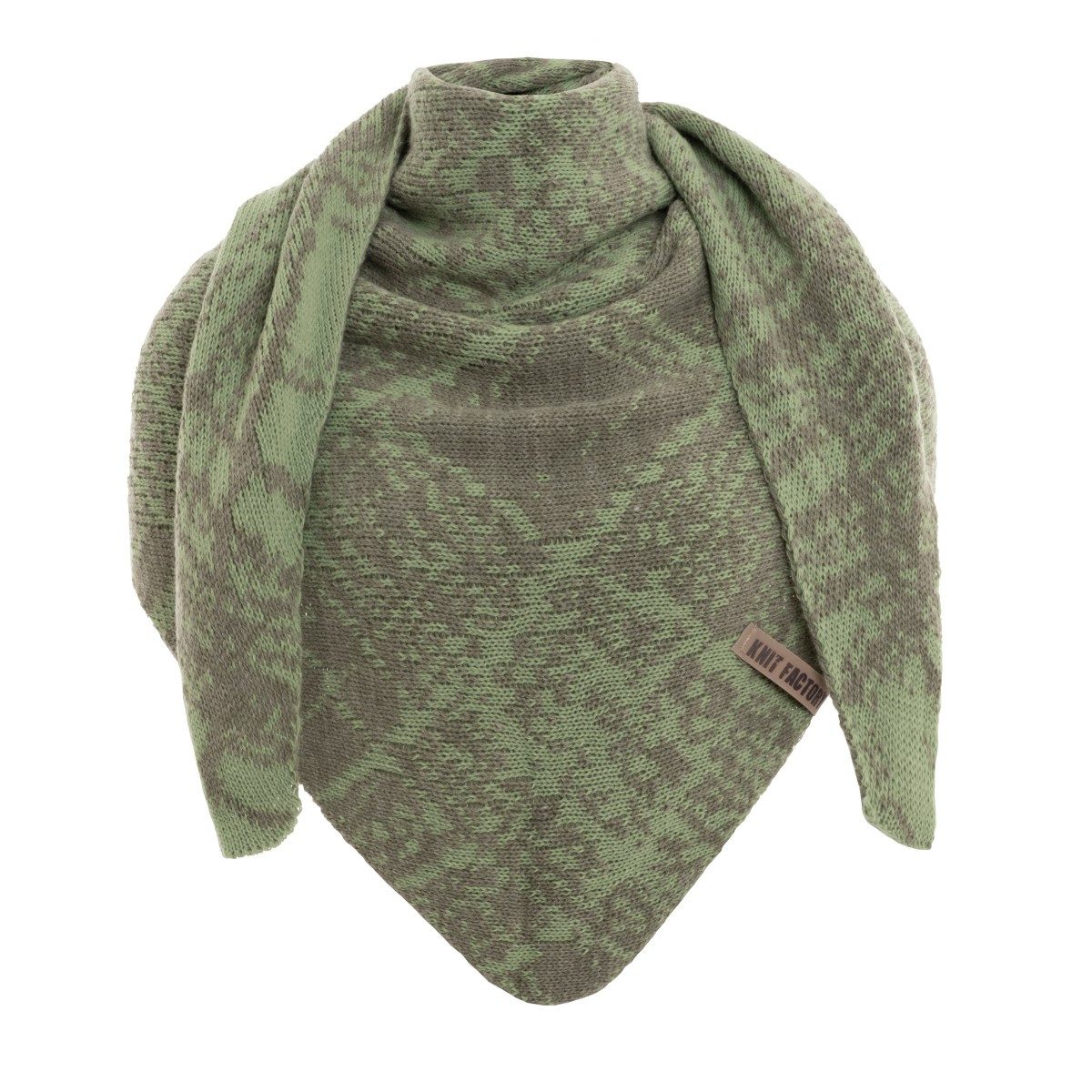 Strickschal Lea Dreiecksschal Urban Green Sage Green 190x85 cm Mix