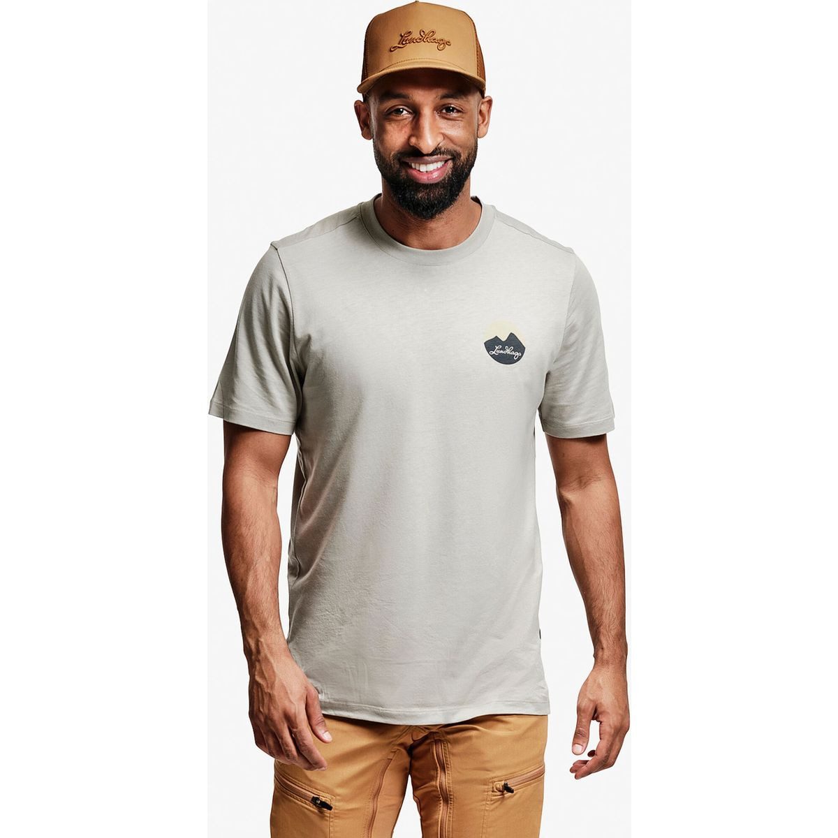 Lundhags Kurzarmshirt Järpen Printed T-shirt M Langärmliges T-Shirt aus weicher Merinowolle mit Frontreißverschluss