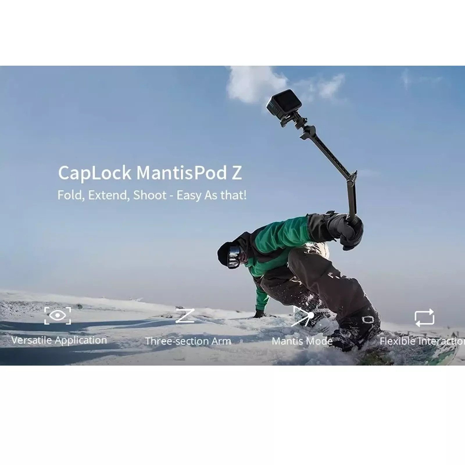 PGYTECH 360° Drehung Caplock Mantispod Z Stativ für LINK2 Insta360 Universal Kamerastativ