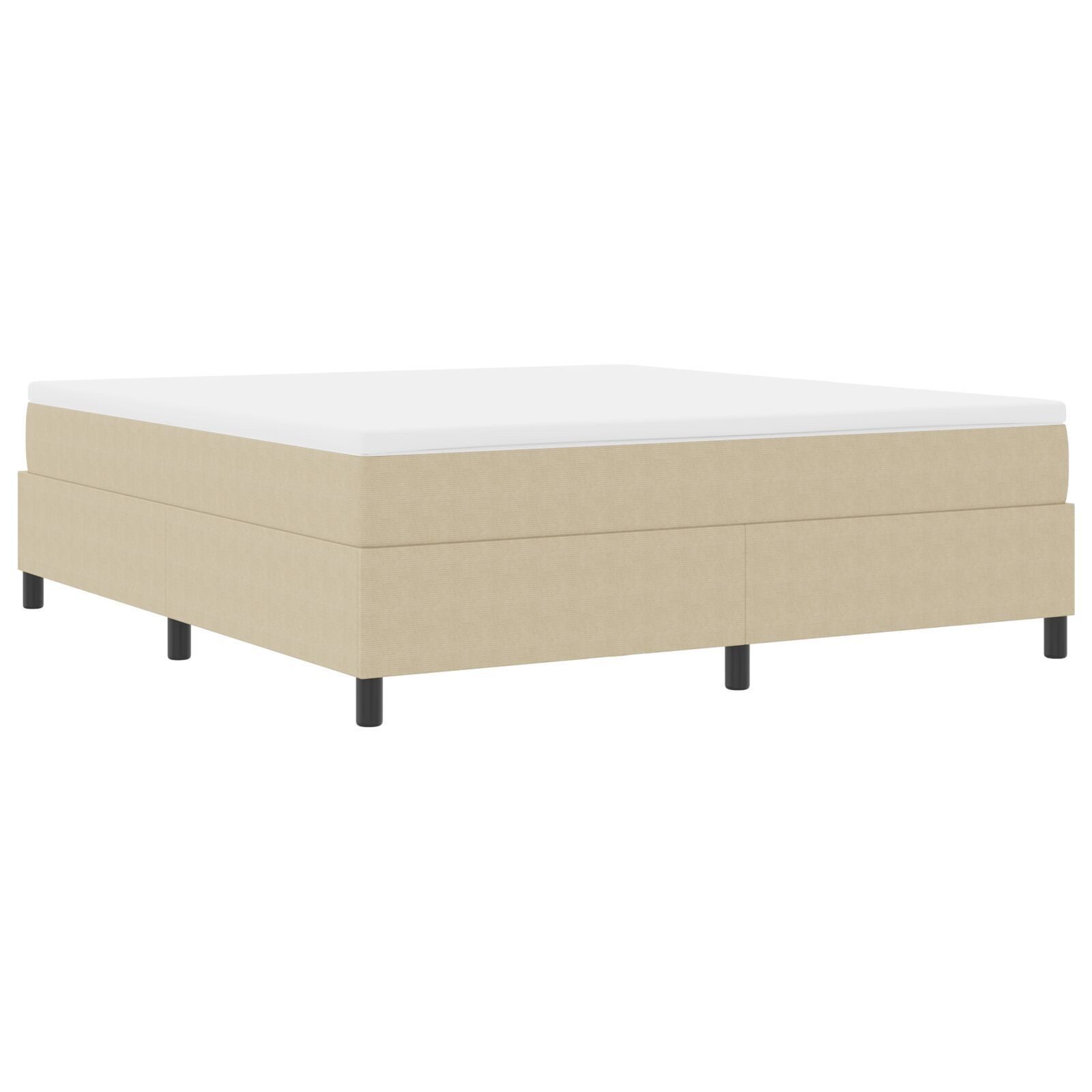 vidaXL Bett Boxspringbett Hellgrün Grau Cordstoff günstig online kaufen