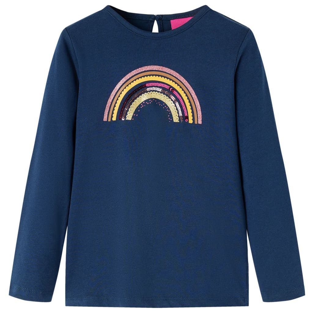 Langarmshirt Kinder-Langarmshirt Marineblau 128