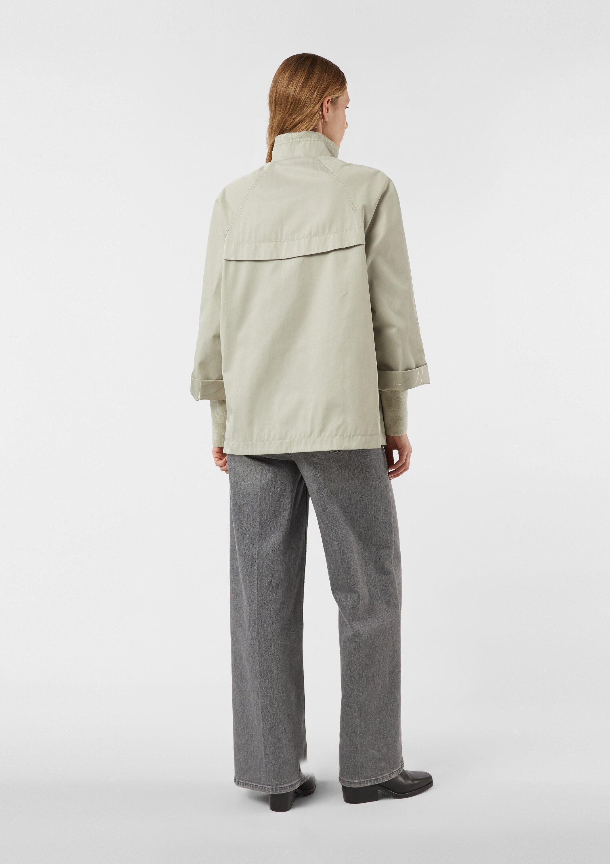 comma Funktionsjacke Outdoor-Jacke Cape-Jacke im Relaxed Fit mit Stehkragen und Rippbündchen