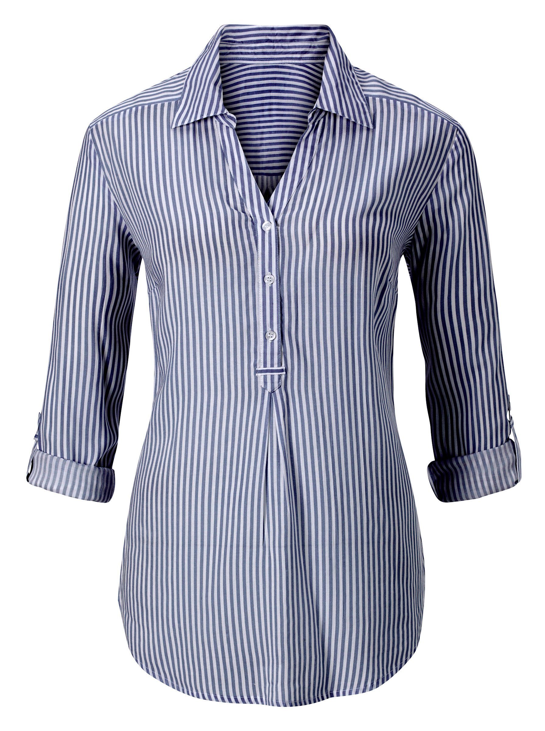 Sieh an! Klassische Bluse Gestreifte Bluse . günstig online kaufen