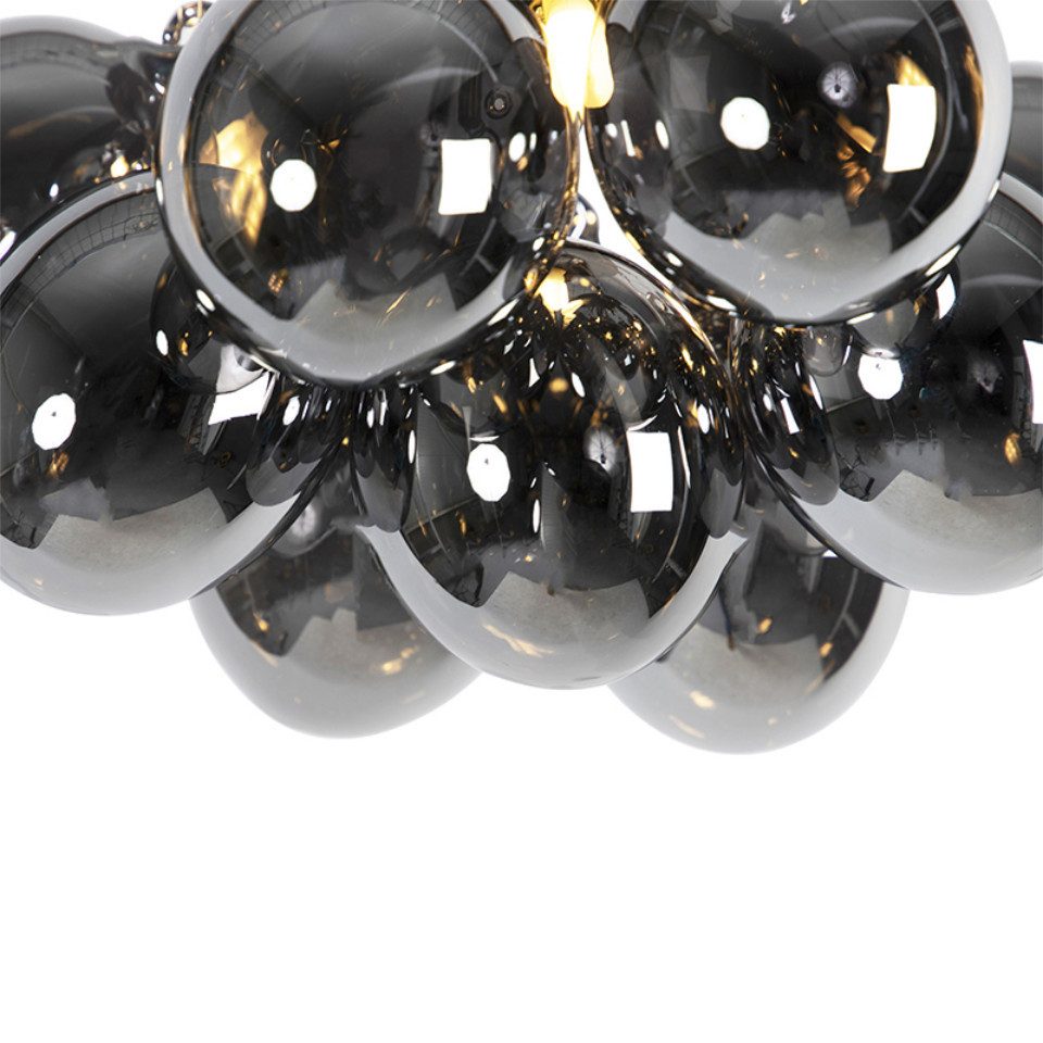 Qazqa Deckenleuchte Uvas, ohne Leuchtmittel, Warmweiß, QAZQA Deckenleuchte, g9, Schwarz, Glas, Design