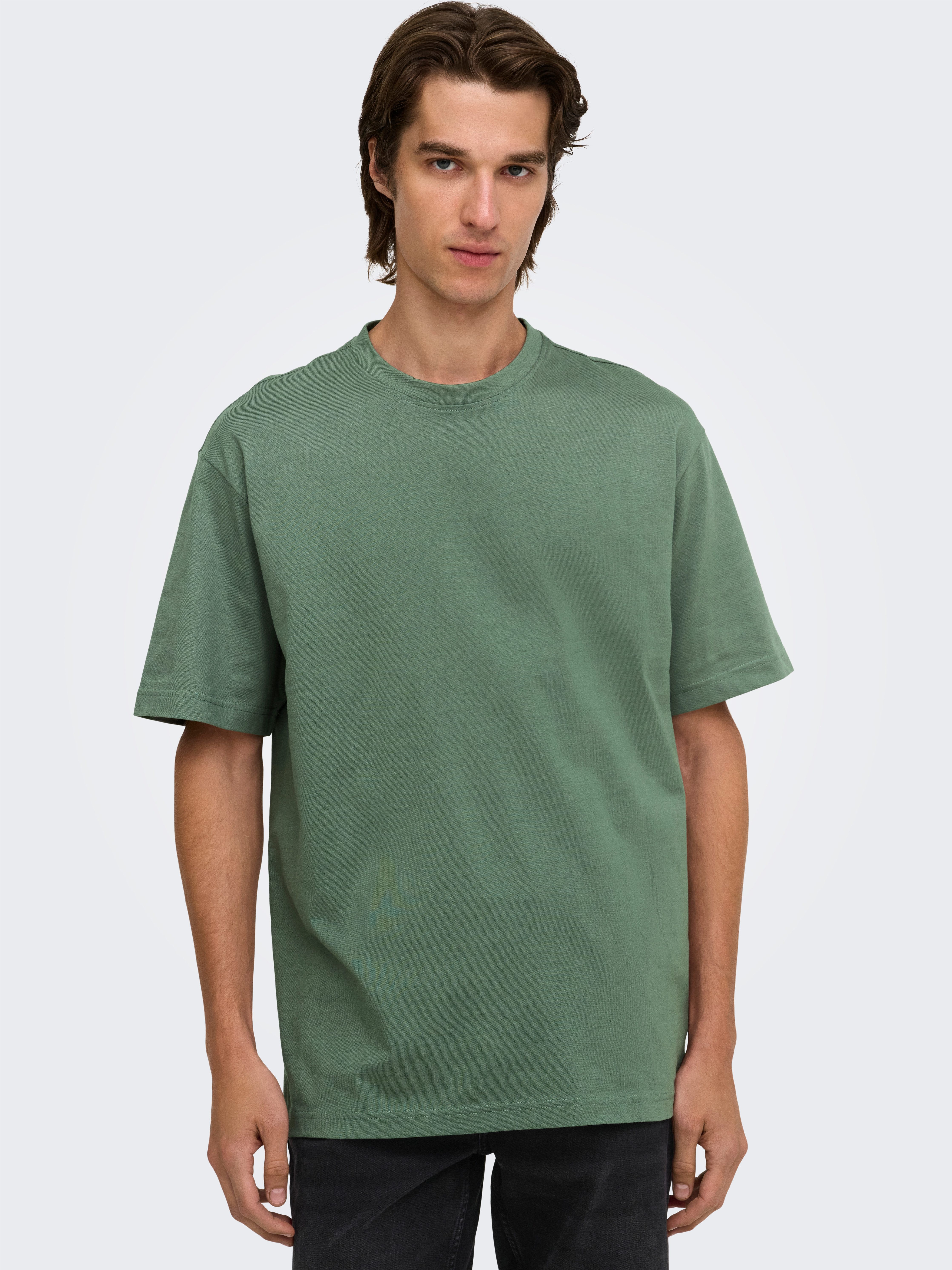 ONLY & SONS Rundhalsshirt ONSFRED RLX SS TEE Baumwolle, relaxed fit