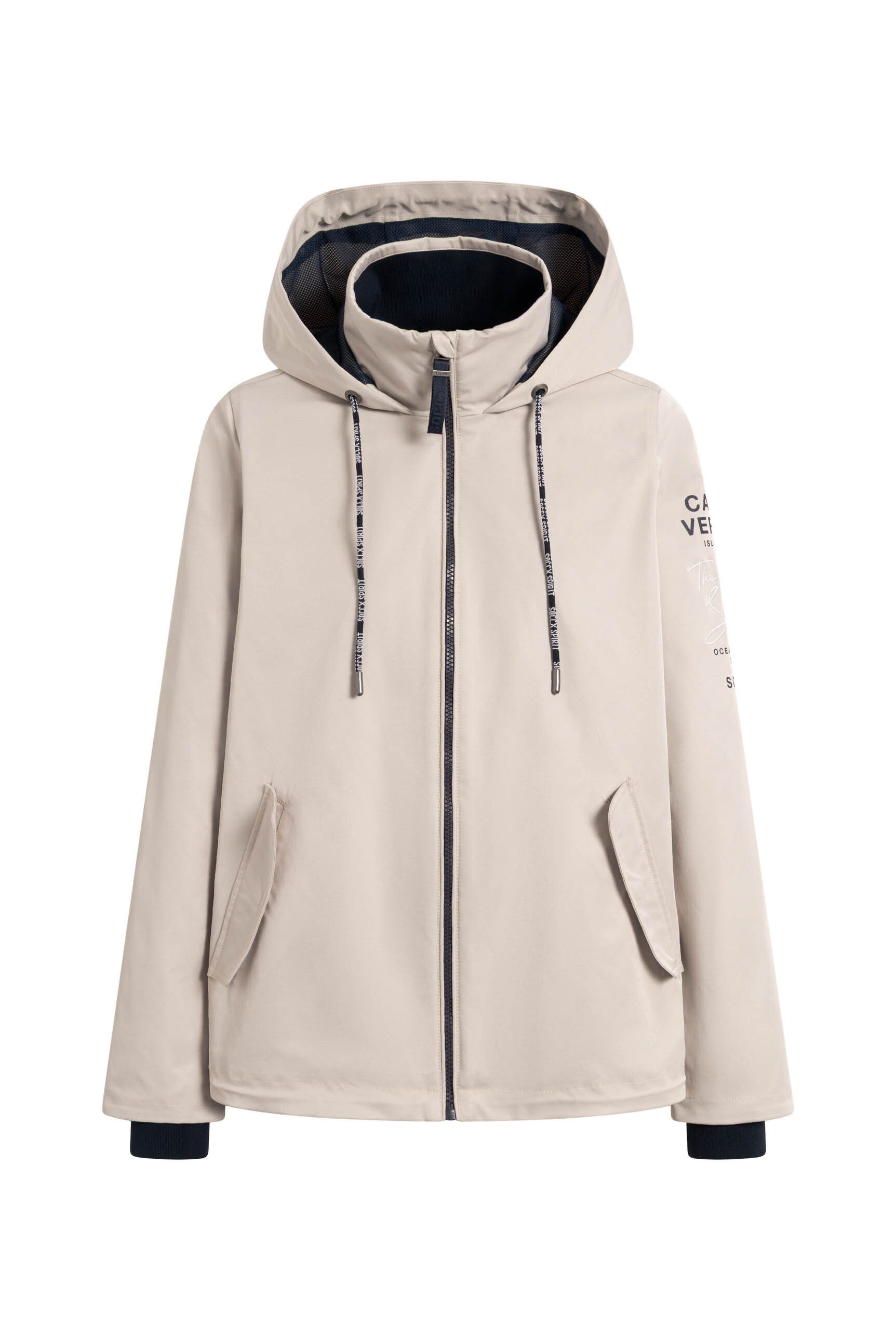 SOCCX Outdoorjacke mit verstellbarem Gummizug im Saum günstig online kaufen