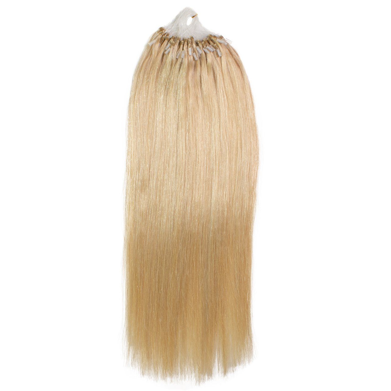 40cm #9/0 Extensions Lichtblond Echthaar-Extension hair2heart Microring Premium