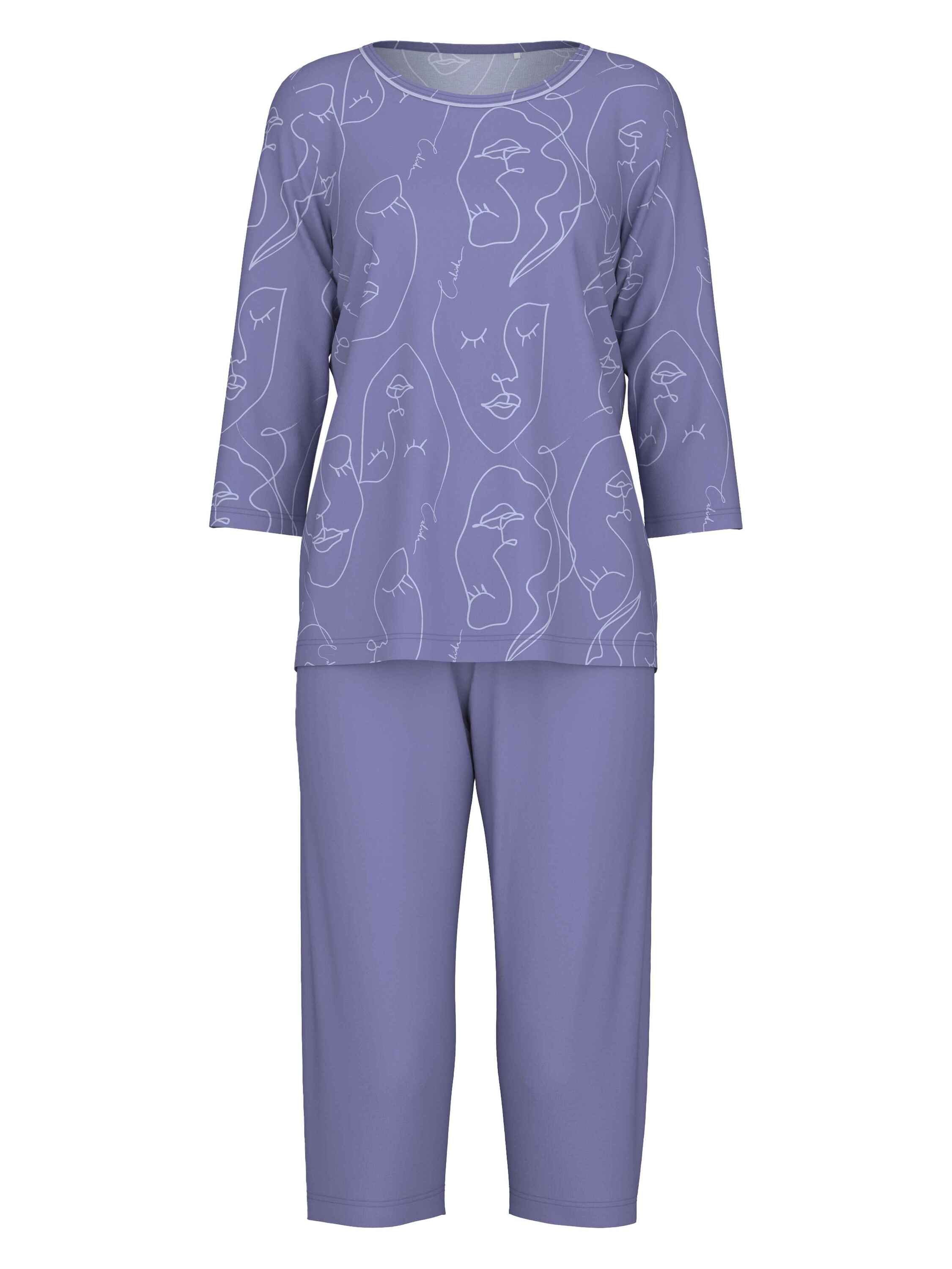 CALIDA Capri-Pyjama 3/4-Pyjama (2 tlg) purple twilight